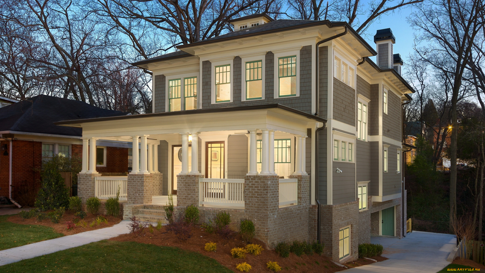 города, здания, дома, дом, парк