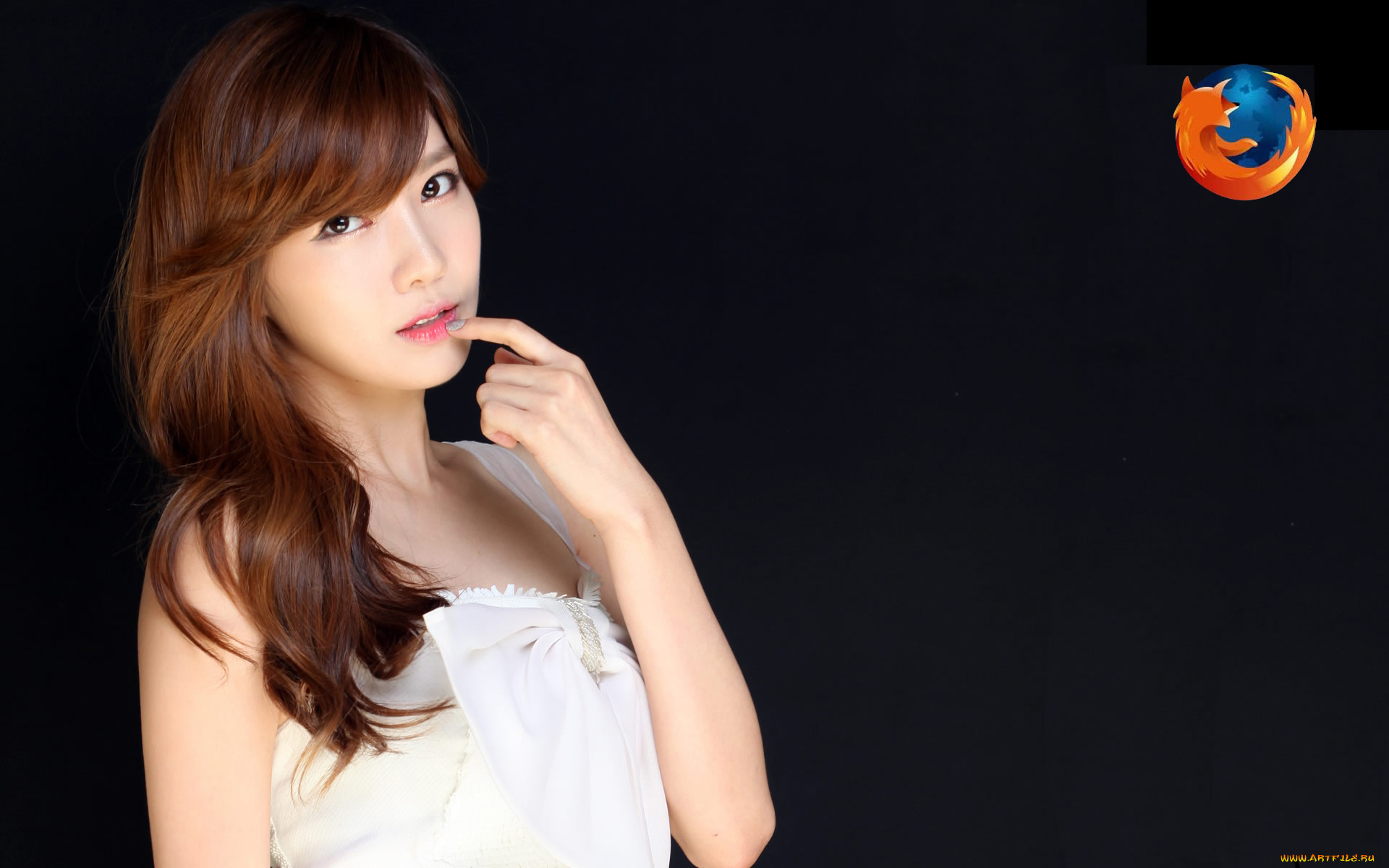компьютеры, mozilla, firefox, лиса, логотип, девушка, азиатка