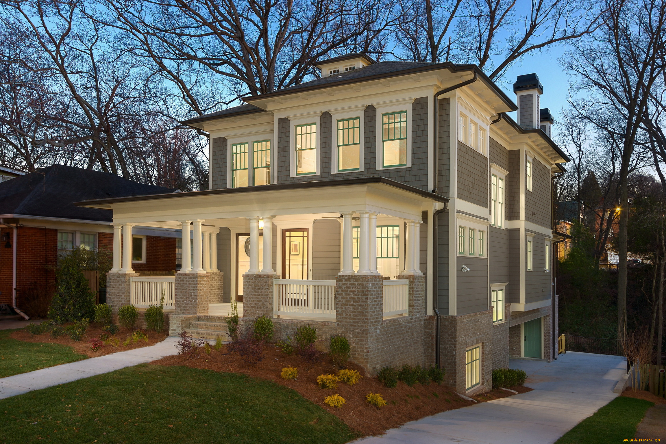 города, здания, дома, дом, парк