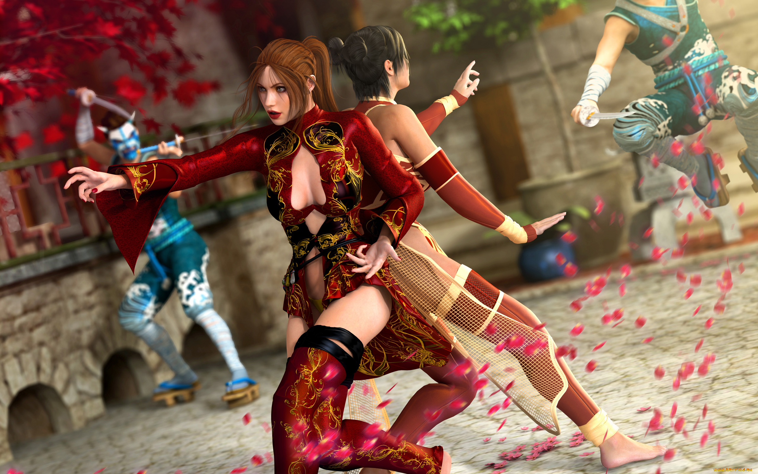 3д, графика, people, люди, прическа, сражение