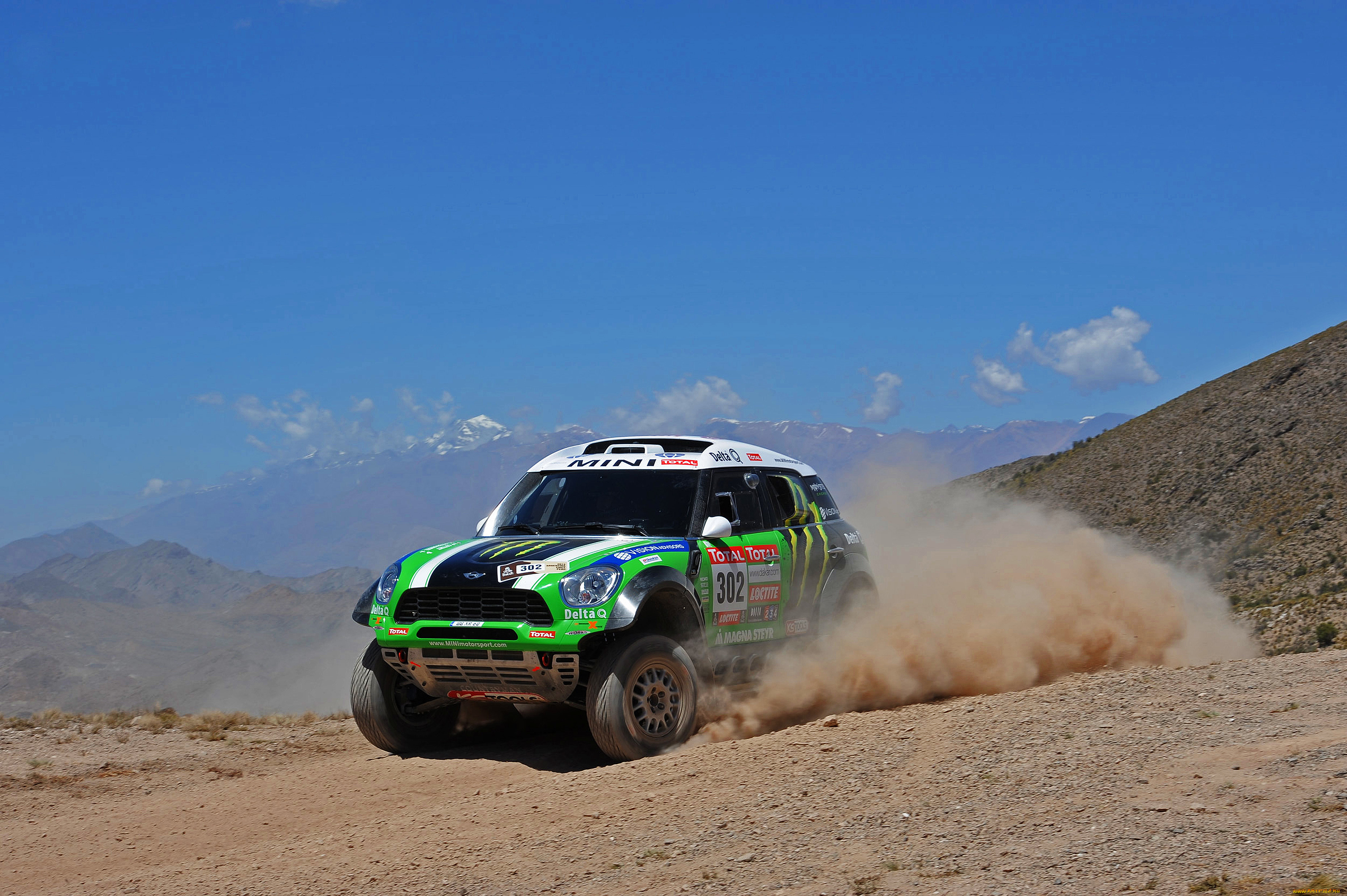 спорт, авторалли, ралли, дакар-париж, пустыня, авто, пыль, мини-купер