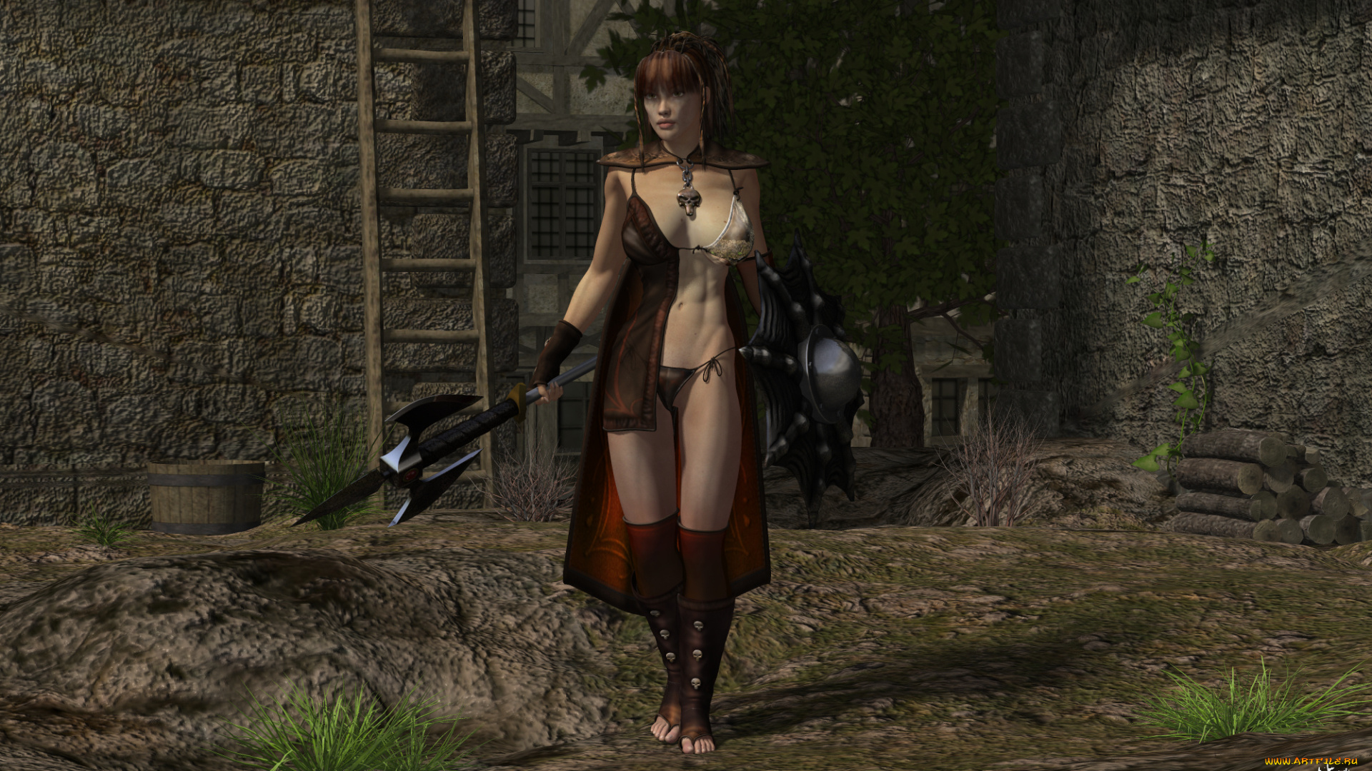 3д, графика, amazon, , амазонки, оружие, девушка