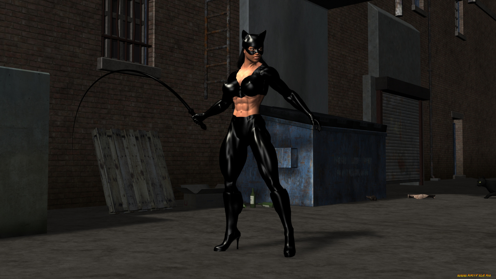 3д, графика, fantasy, , фантазия, кнут, девушка