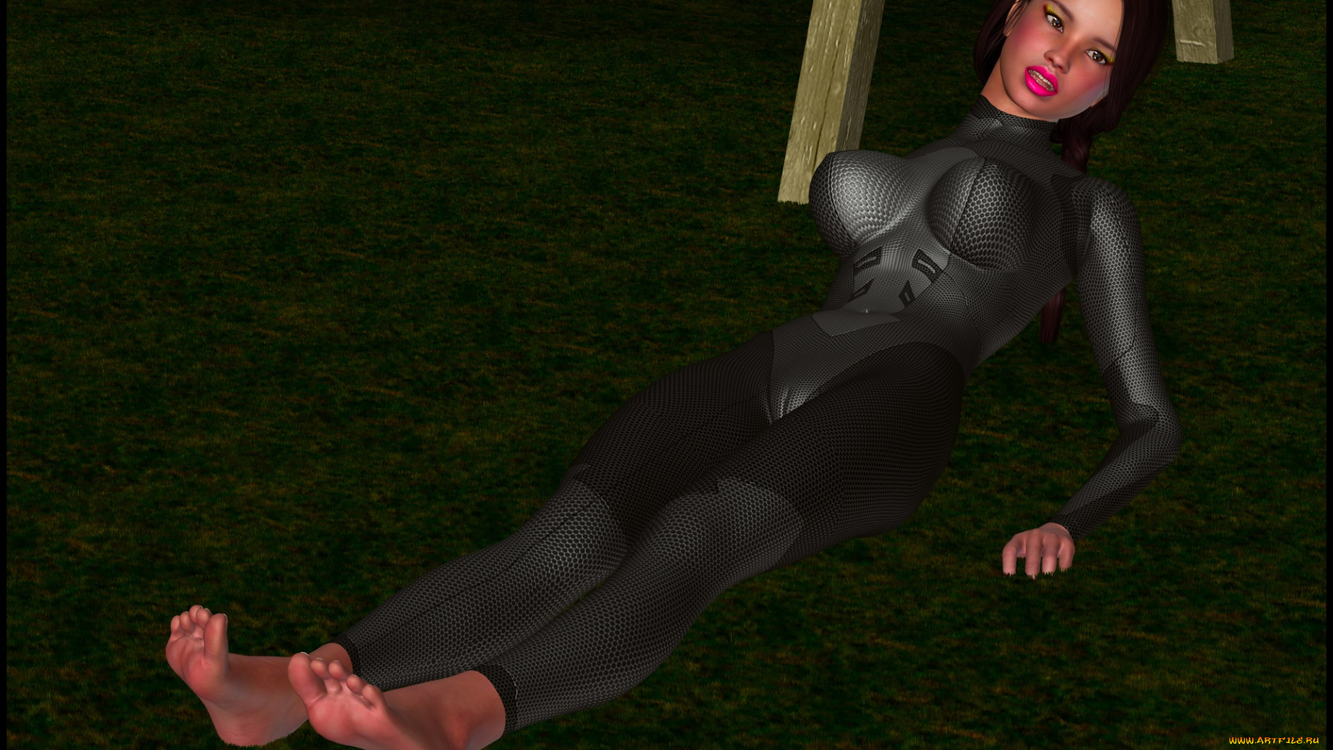 3д, графика, fantasy, , фантазия, лежит, девушка