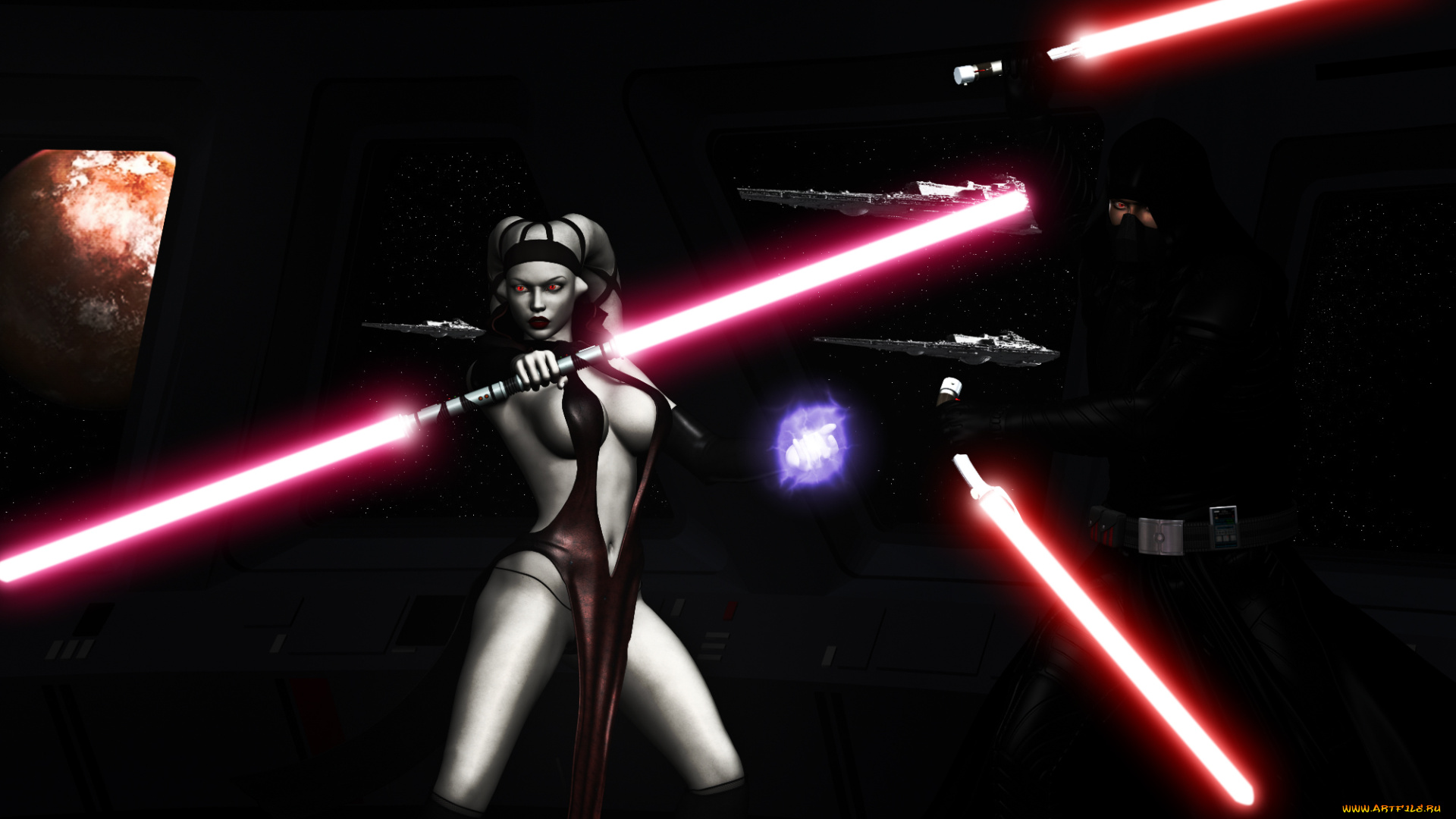 3д, графика, fantasy, , фантазия, мечи, существо