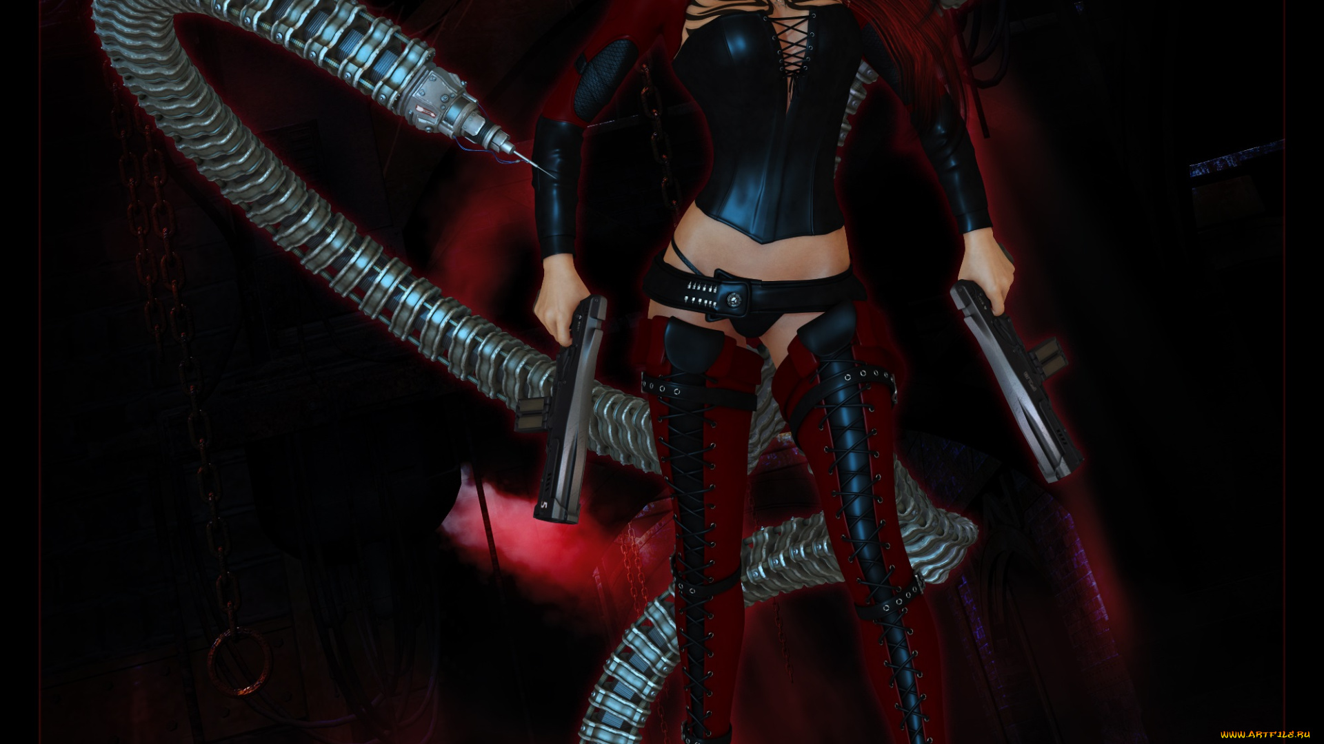 3д, графика, fantasy, , фантазия, оружие, девушка