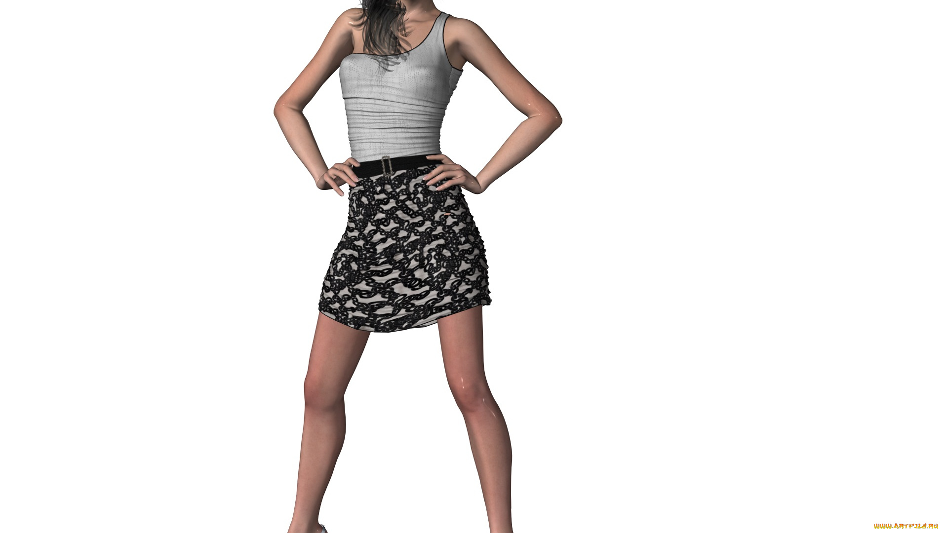 3д, графика, people, , люди, девушка, взгляд, юбка