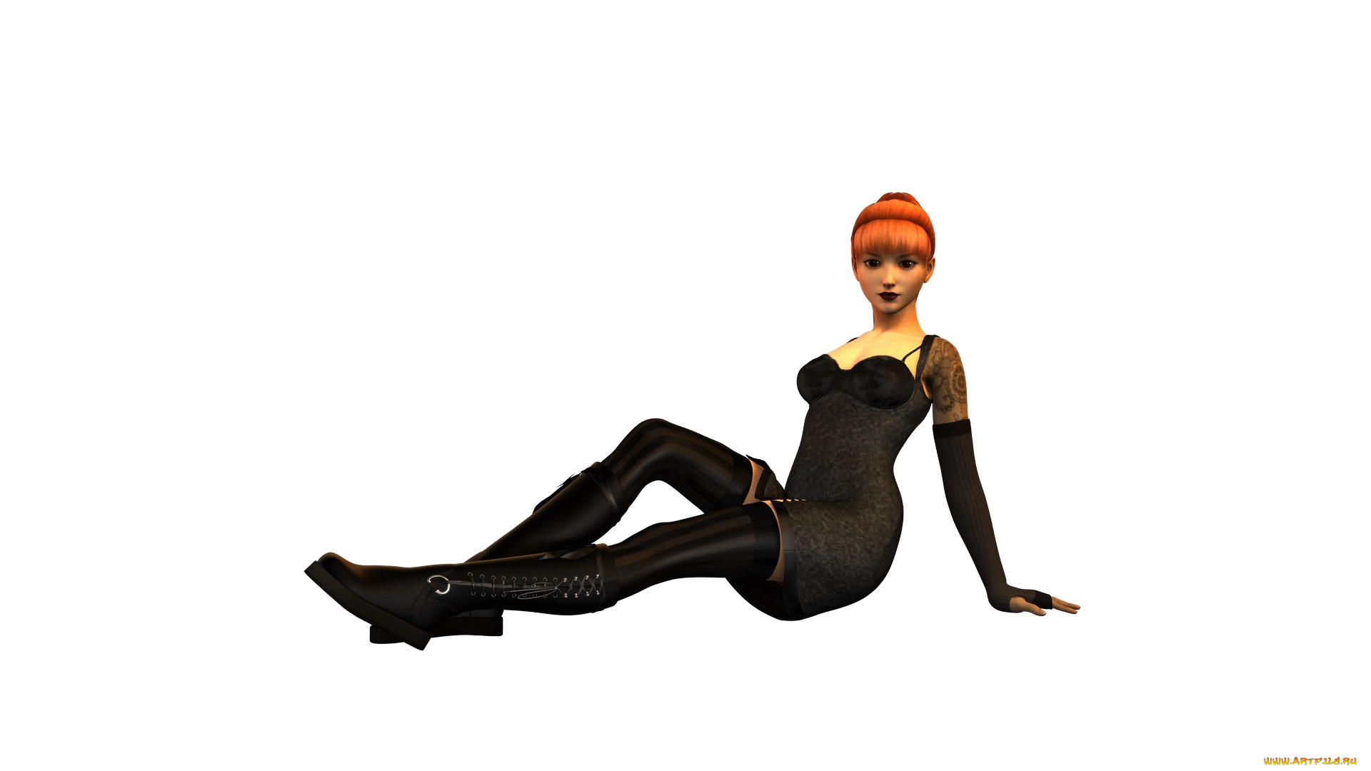 3д, графика, people, , люди, девушка, взгляд, рыжая