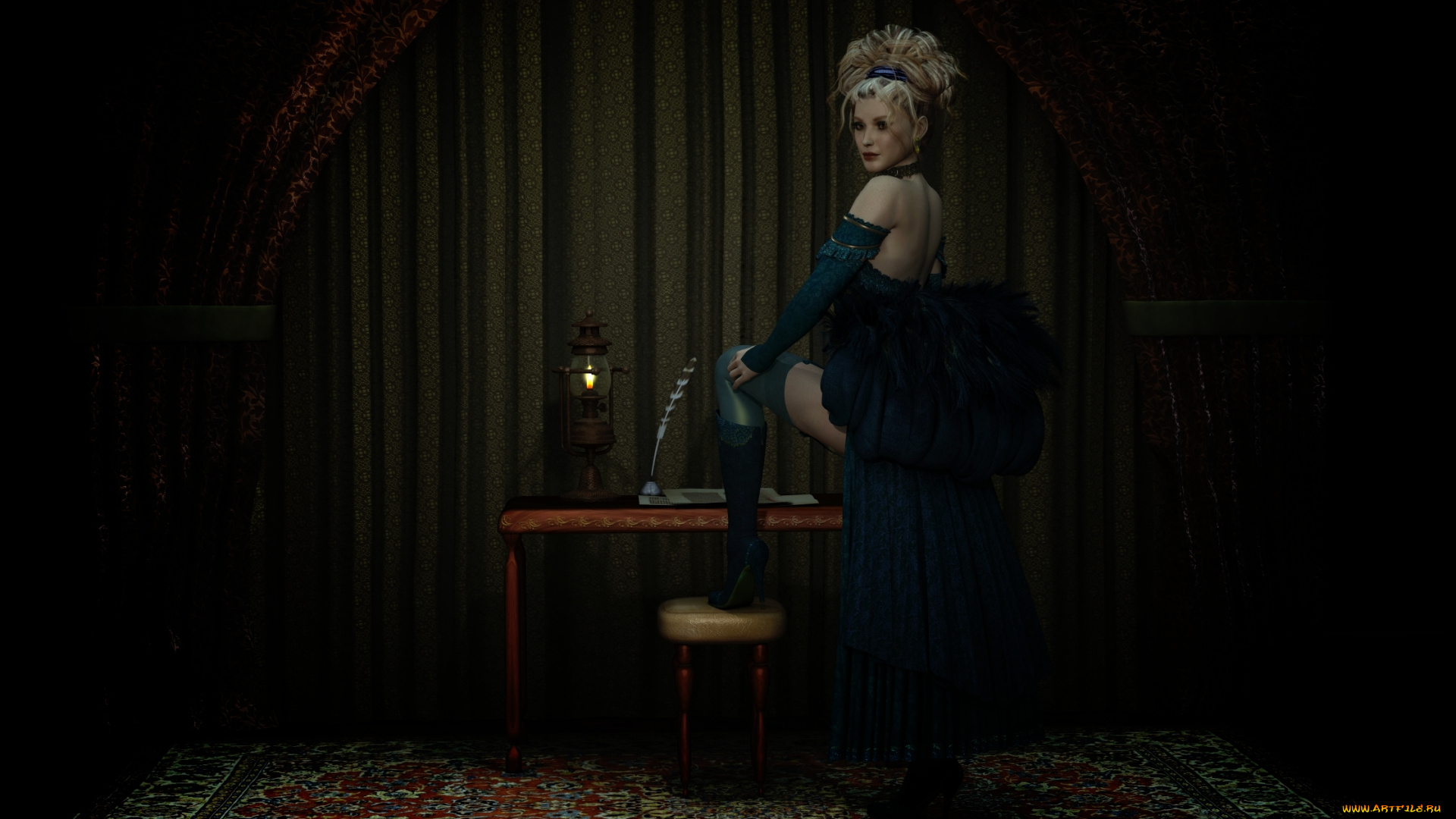 3д, графика, people, , люди, взгляд, девушка