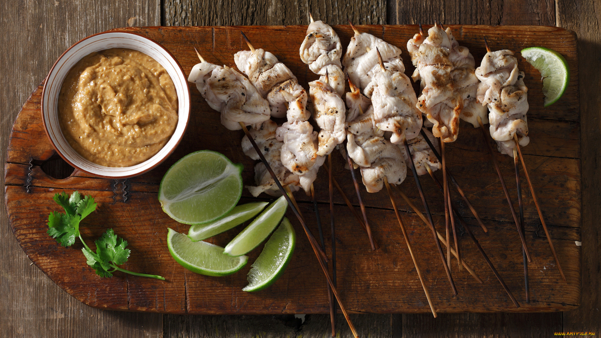 еда, шашлык, , барбекю, посуда, доска, фон, зелень, соус, лайм
