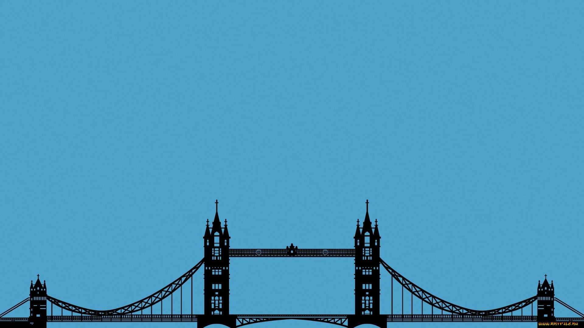 рисованные, минимализм, мост