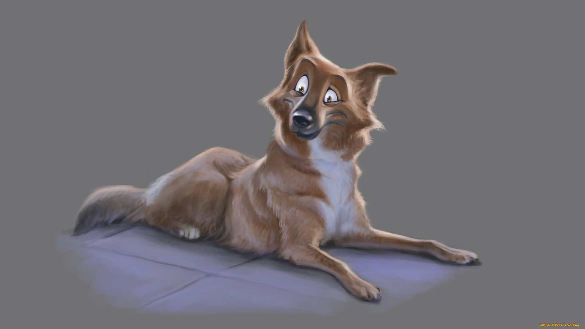 собака, рисованные, животные, , собаки, счастливая, морда