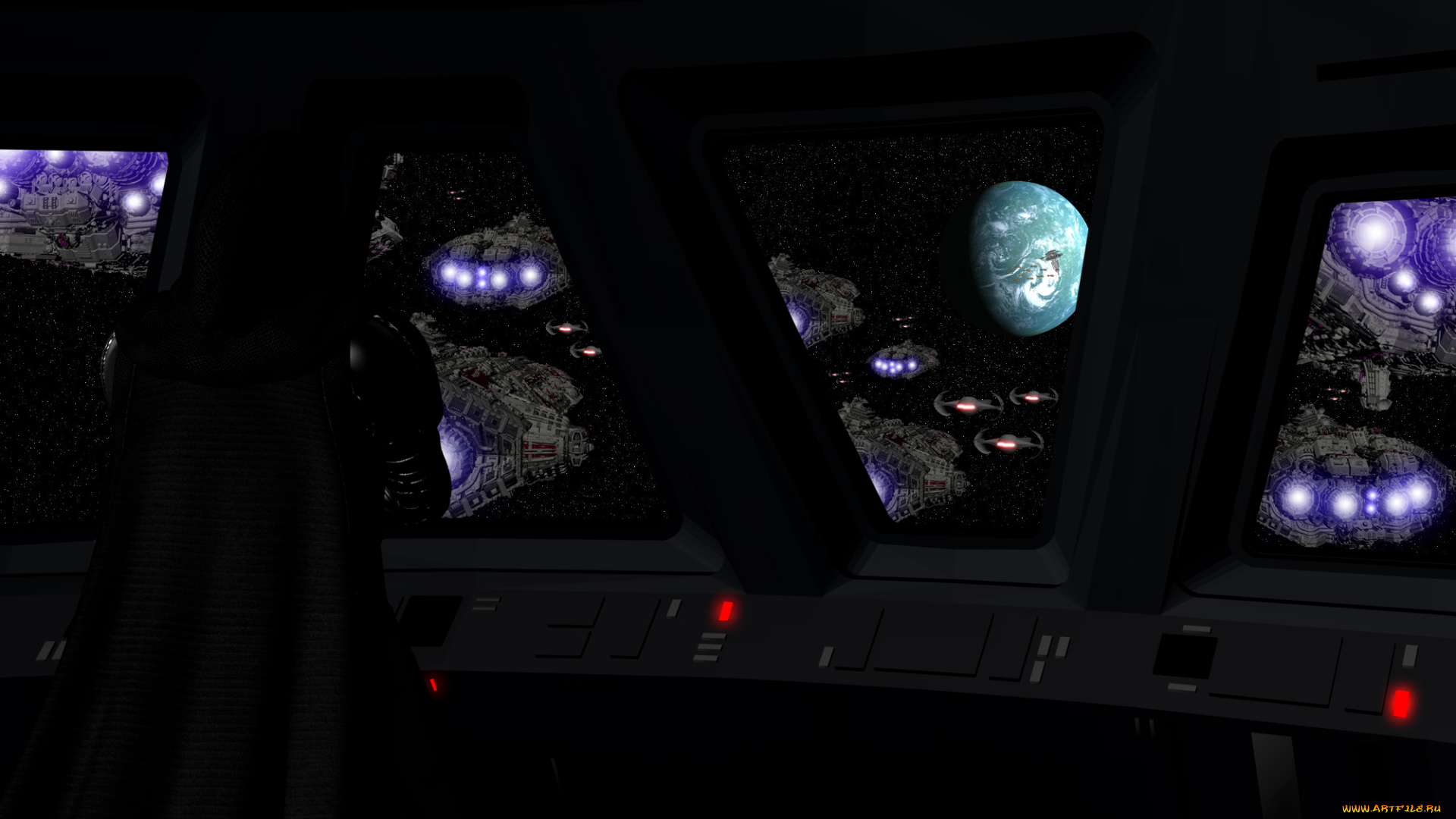 star, wars, fanart, 3д, графика, fantasy, , фантазия, планеты, полет, космос, кабина