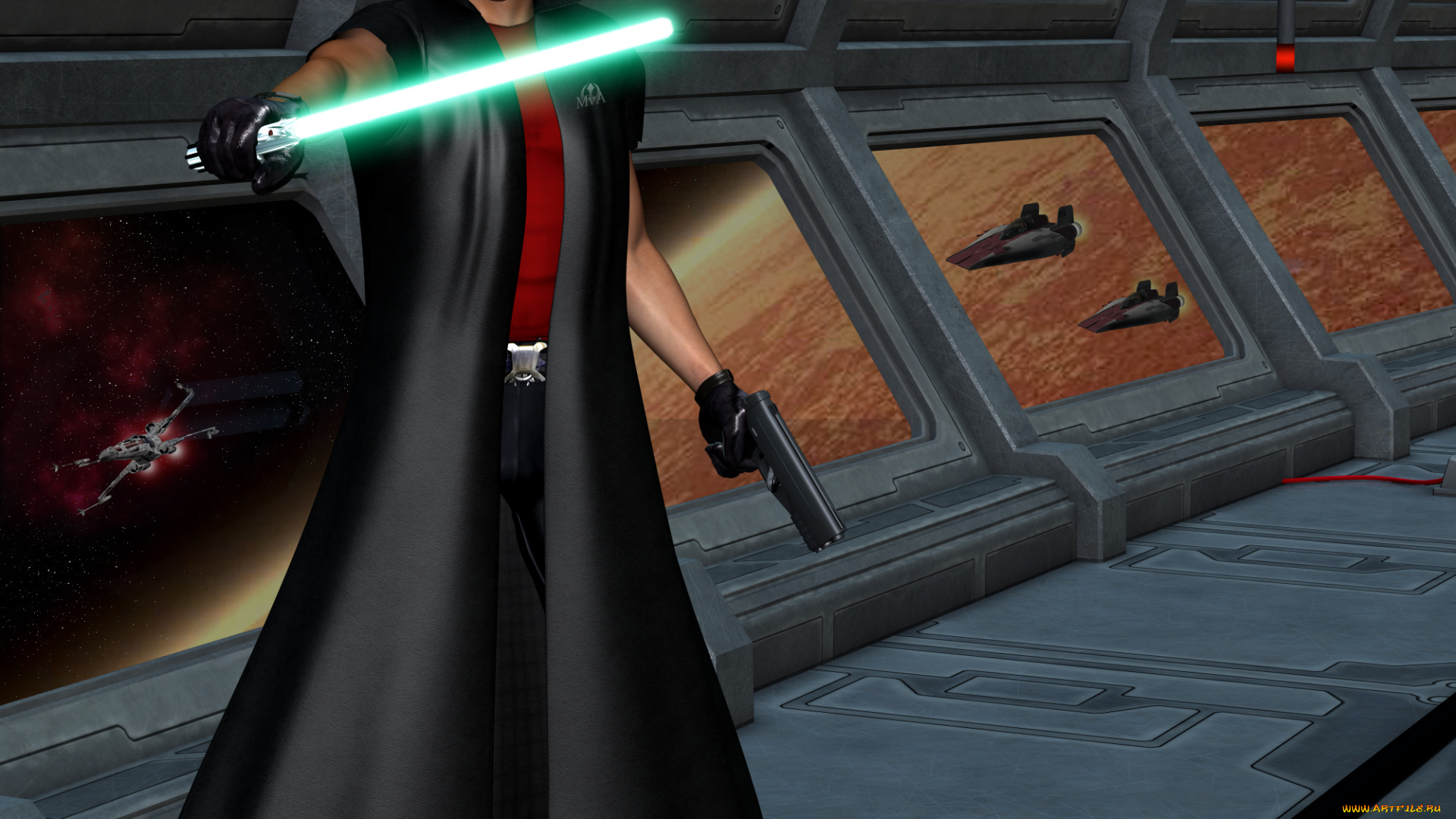 star, wars, fanart, 3д, графика, fantasy, , фантазия, мужчина, огненый, меч