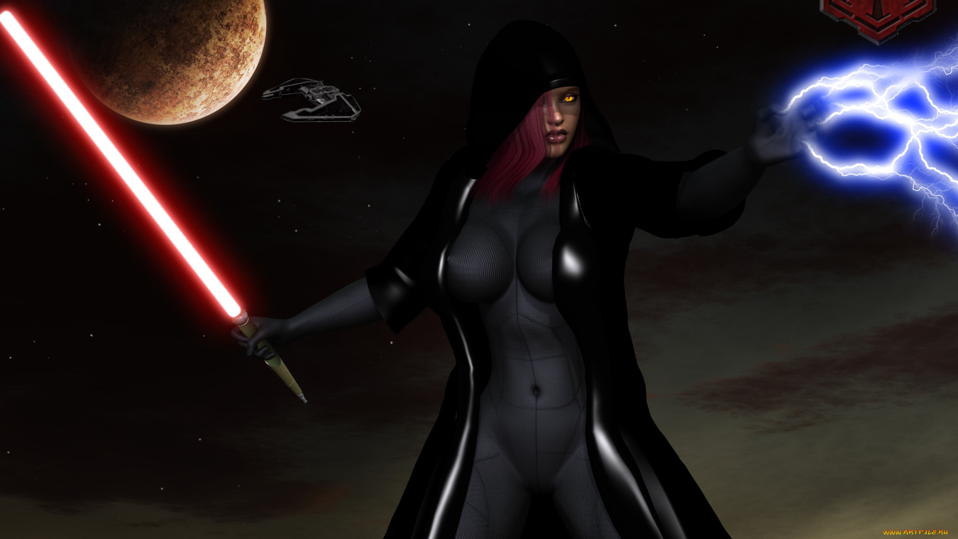 star, wars, fanart, 3д, графика, fantasy, , фантазия, меч, девушка