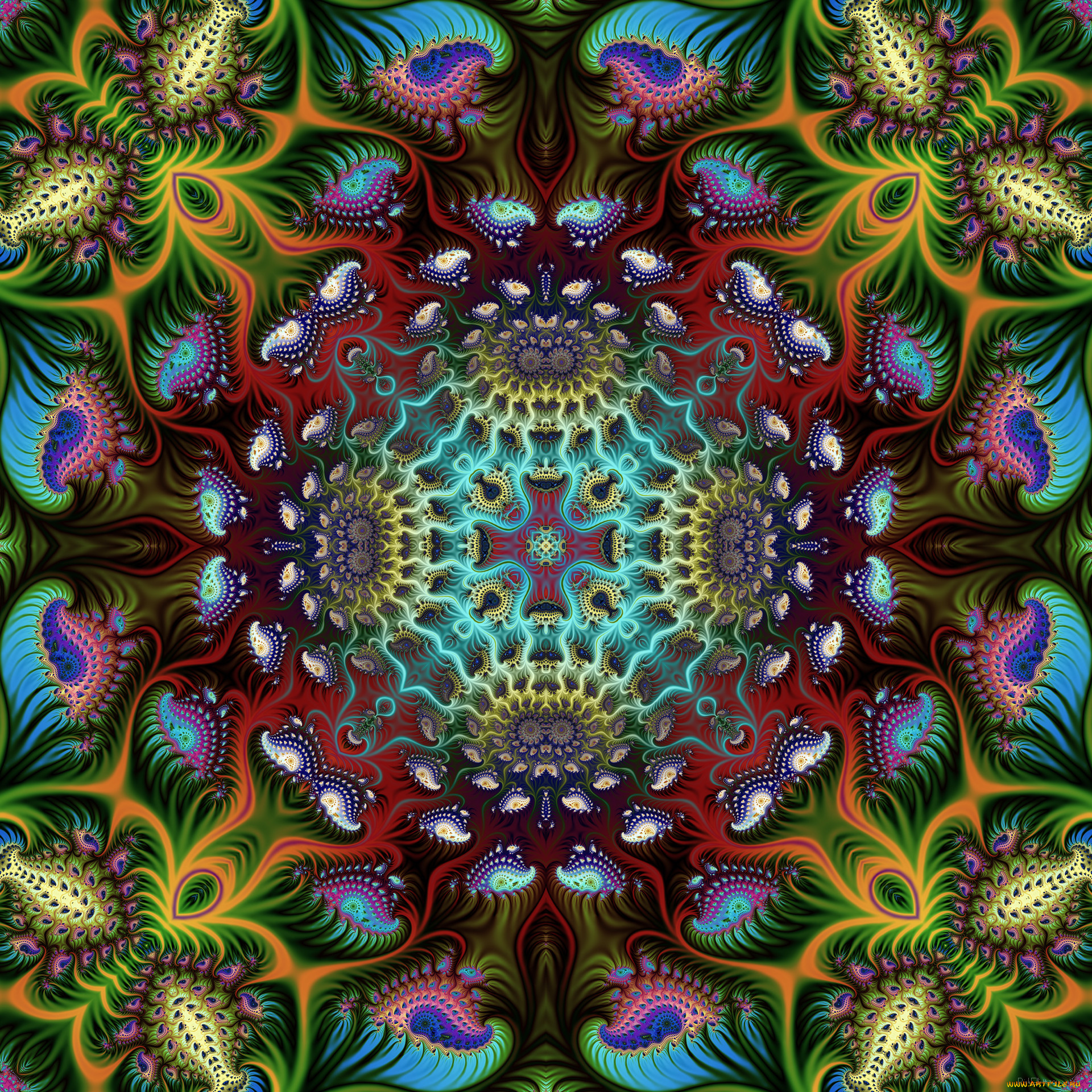 3д, графика, fractal, , фракталы, узор, цвета, фон