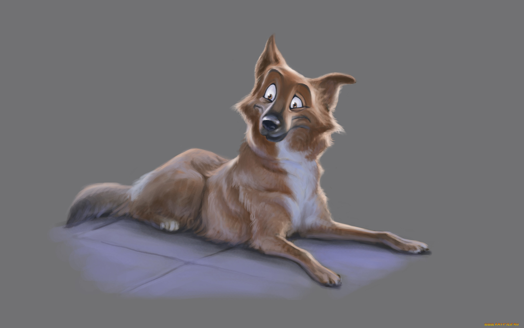 собака, рисованные, животные, , собаки, счастливая, морда