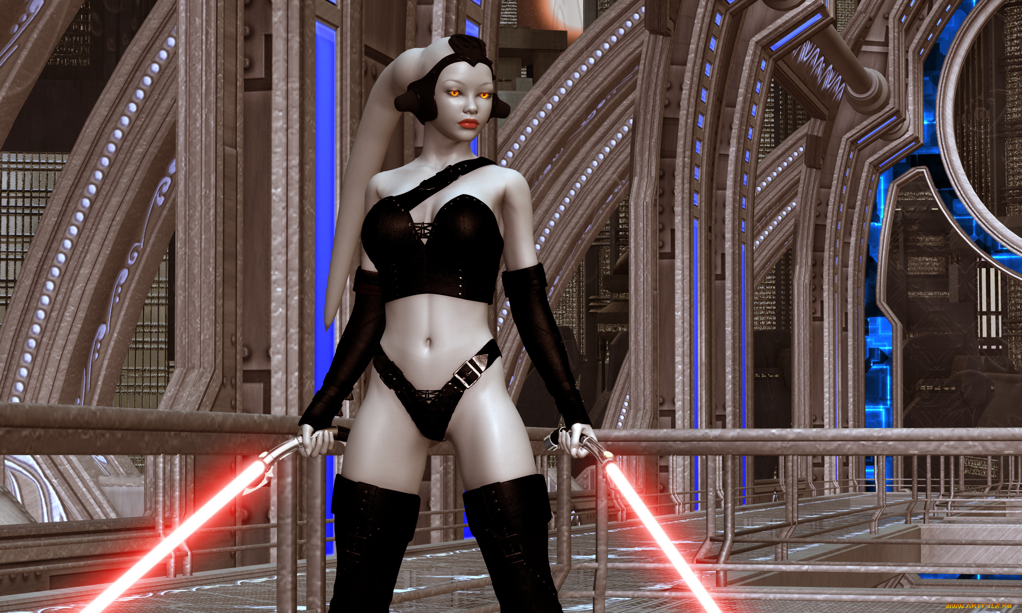 3д, графика, fantasy, , фантазия, оружие, существо