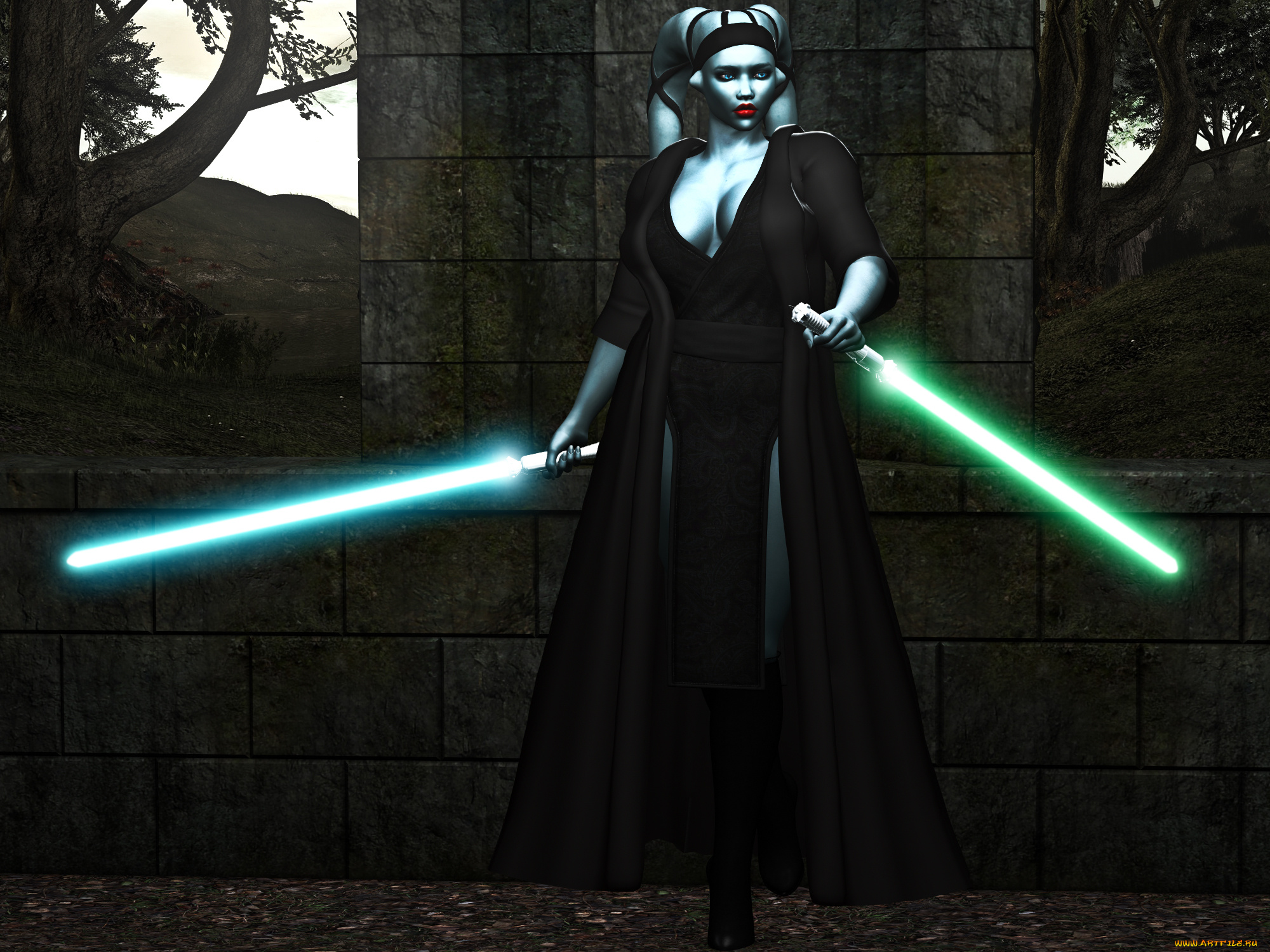 3д, графика, fantasy, , фантазия, мечи, взгляд