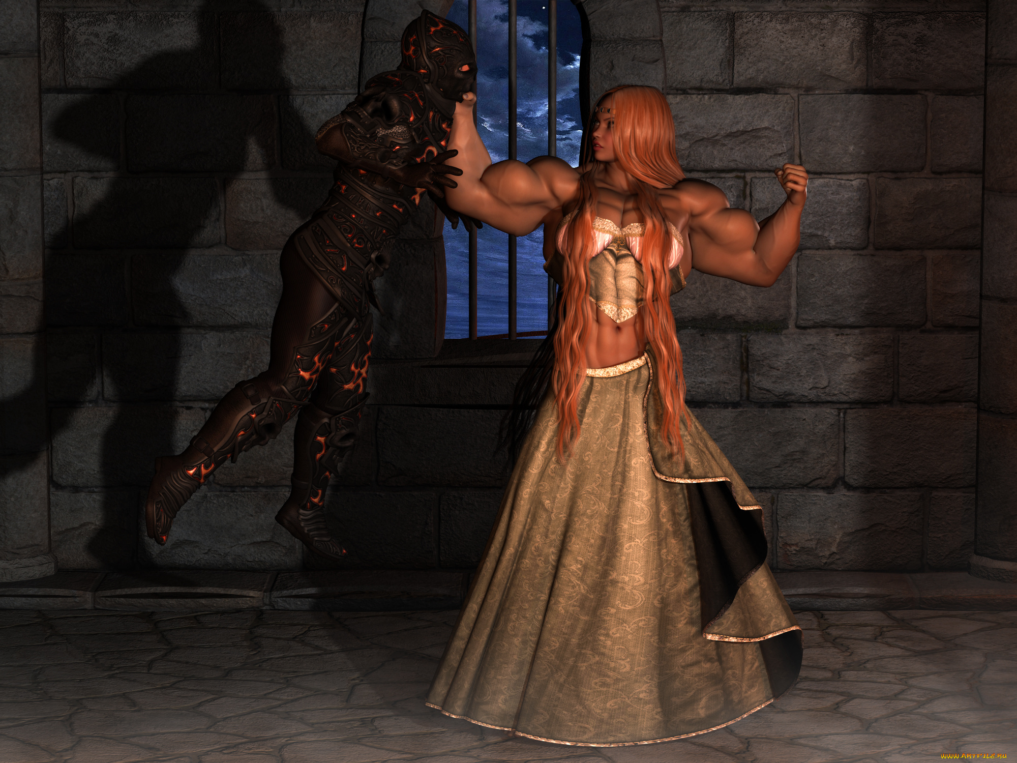 3д, графика, fantasy, , фантазия, существо, девушка