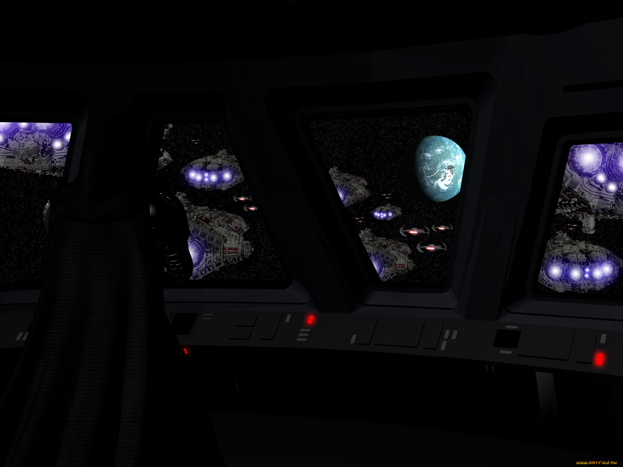 star, wars, fanart, 3д, графика, fantasy, , фантазия, планеты, полет, космос, кабина