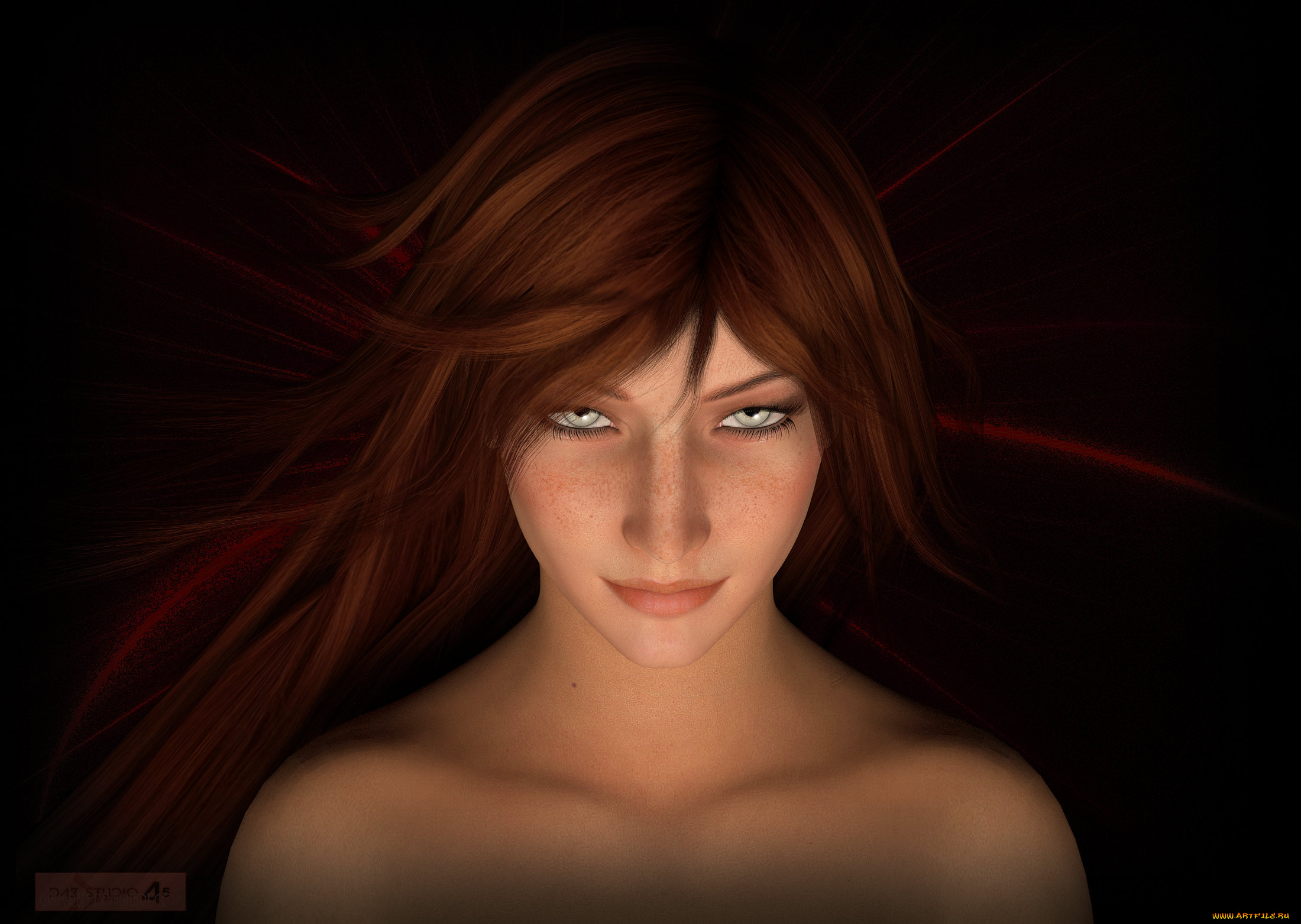 3д, графика, portraits, , портрет, взгляд, девушка