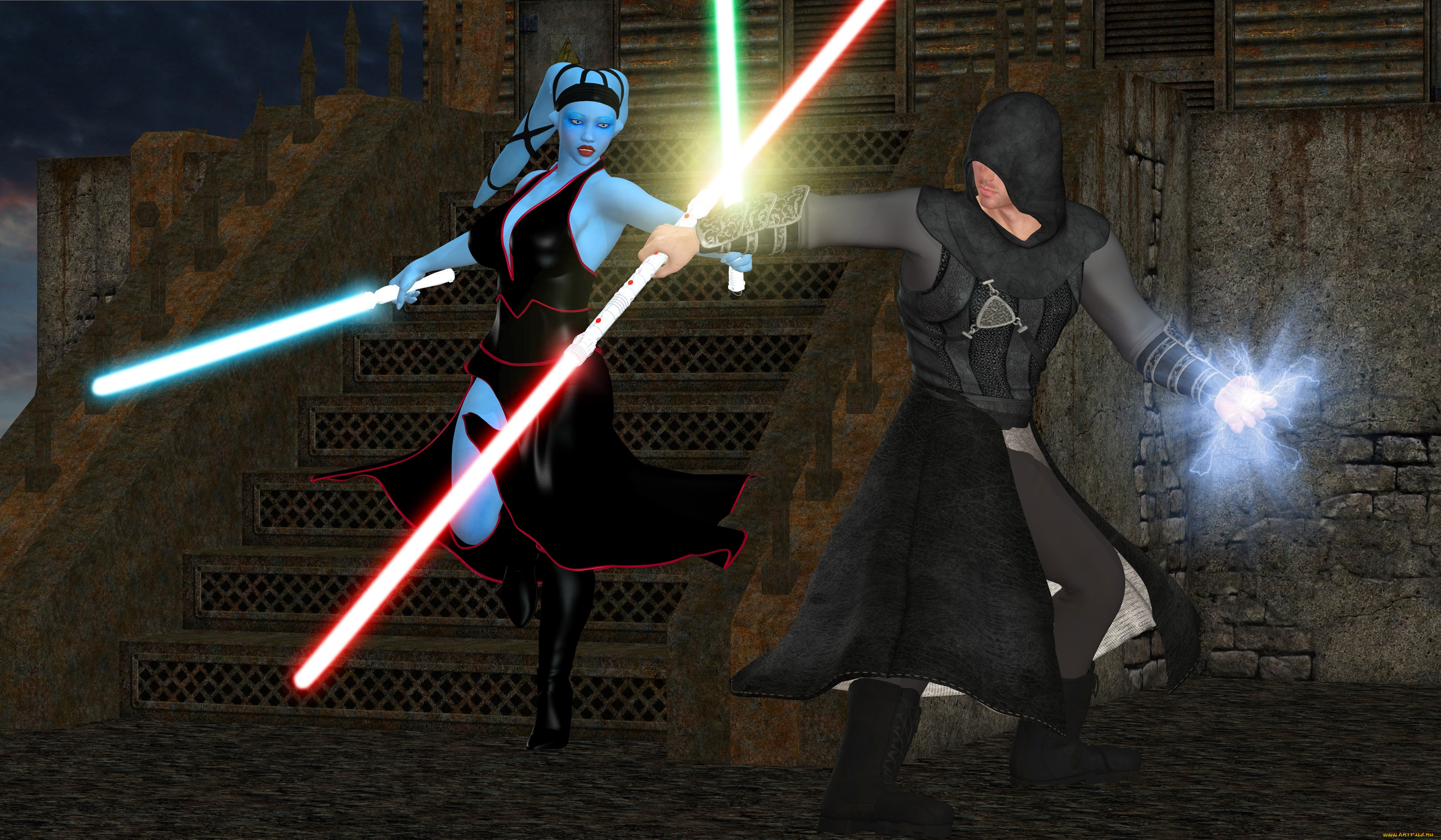 3д, графика, fantasy, , фантазия, оружие, существо