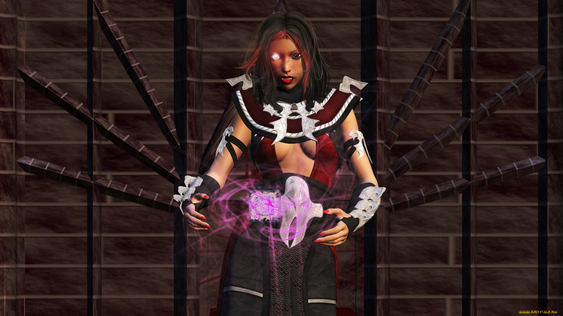 3д, графика, фантазия, , fantasy, магия, фон, взгляд, девушка