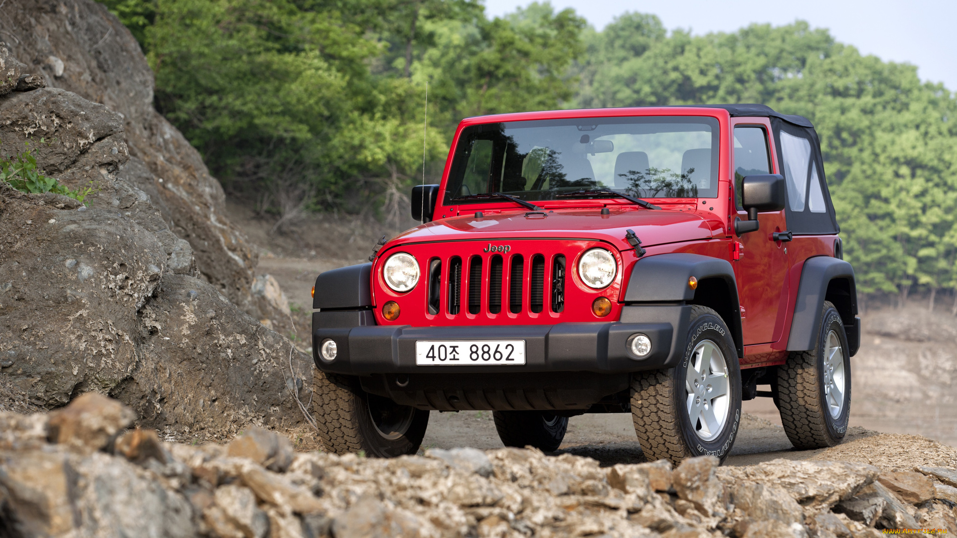 автомобили, jeep, jk, красный, eu-spec, sport, wrangler