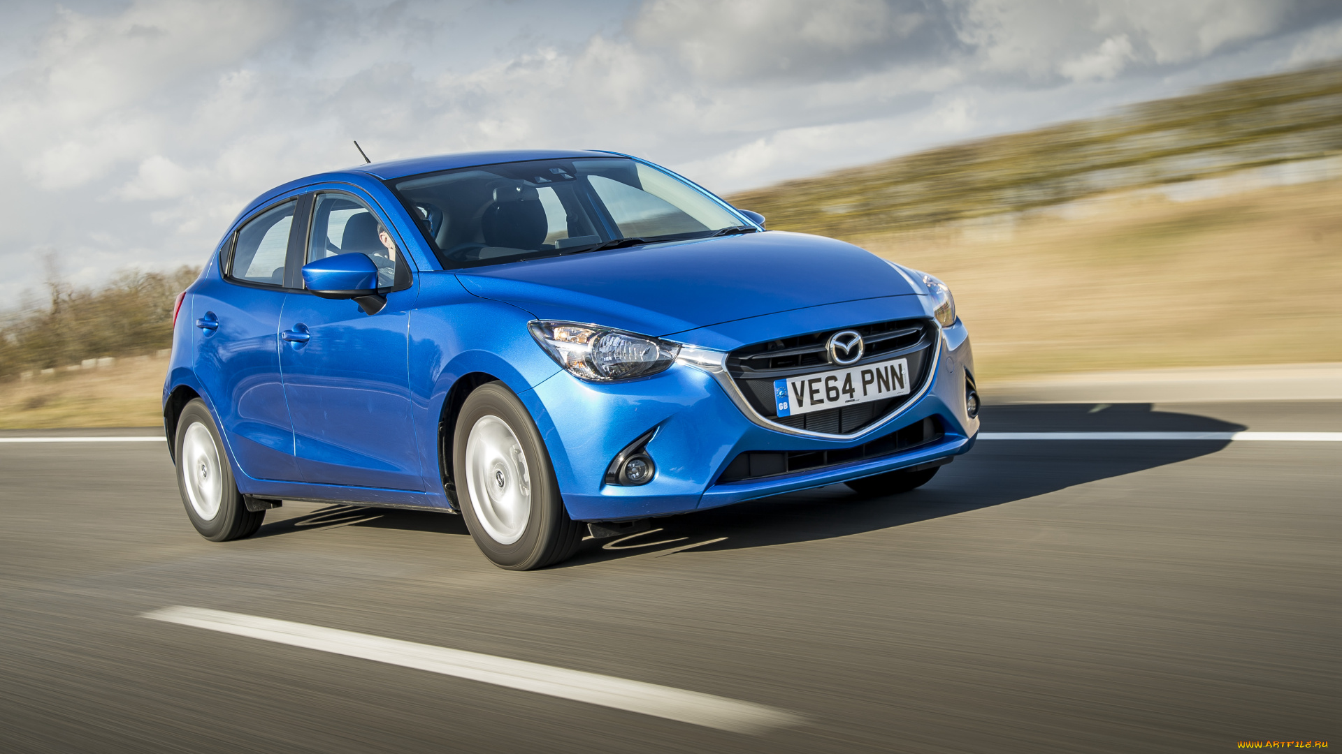 автомобили, mazda, uk-spec, mazda2, синий, 2015г