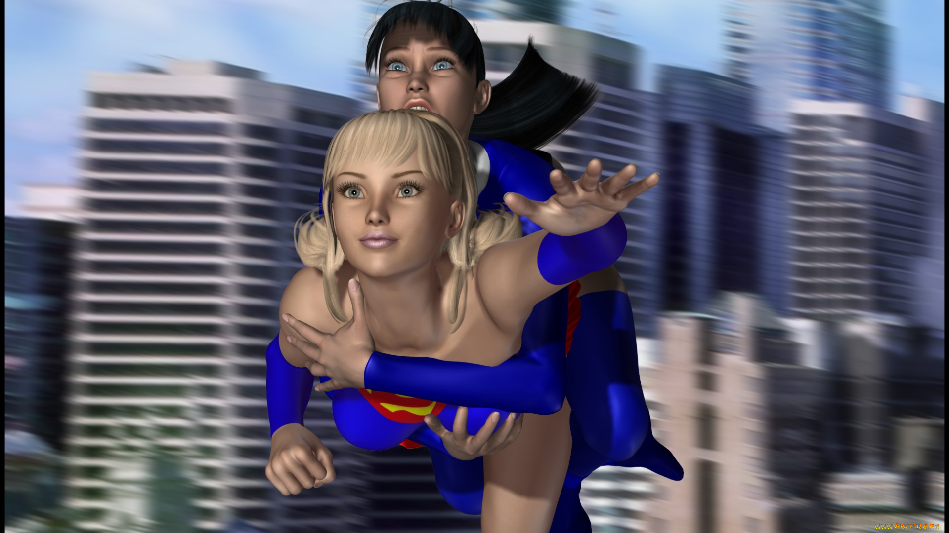 lordsnot, 3д, графика, фантазия, , fantasy, полет, взгляд, фон, девушки