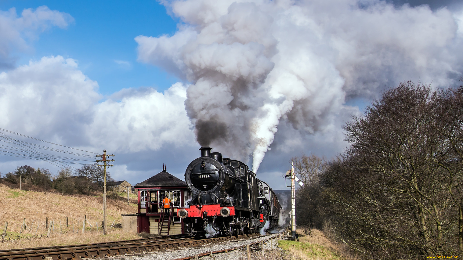 техника, паровозы, дорога, паровоз, железная