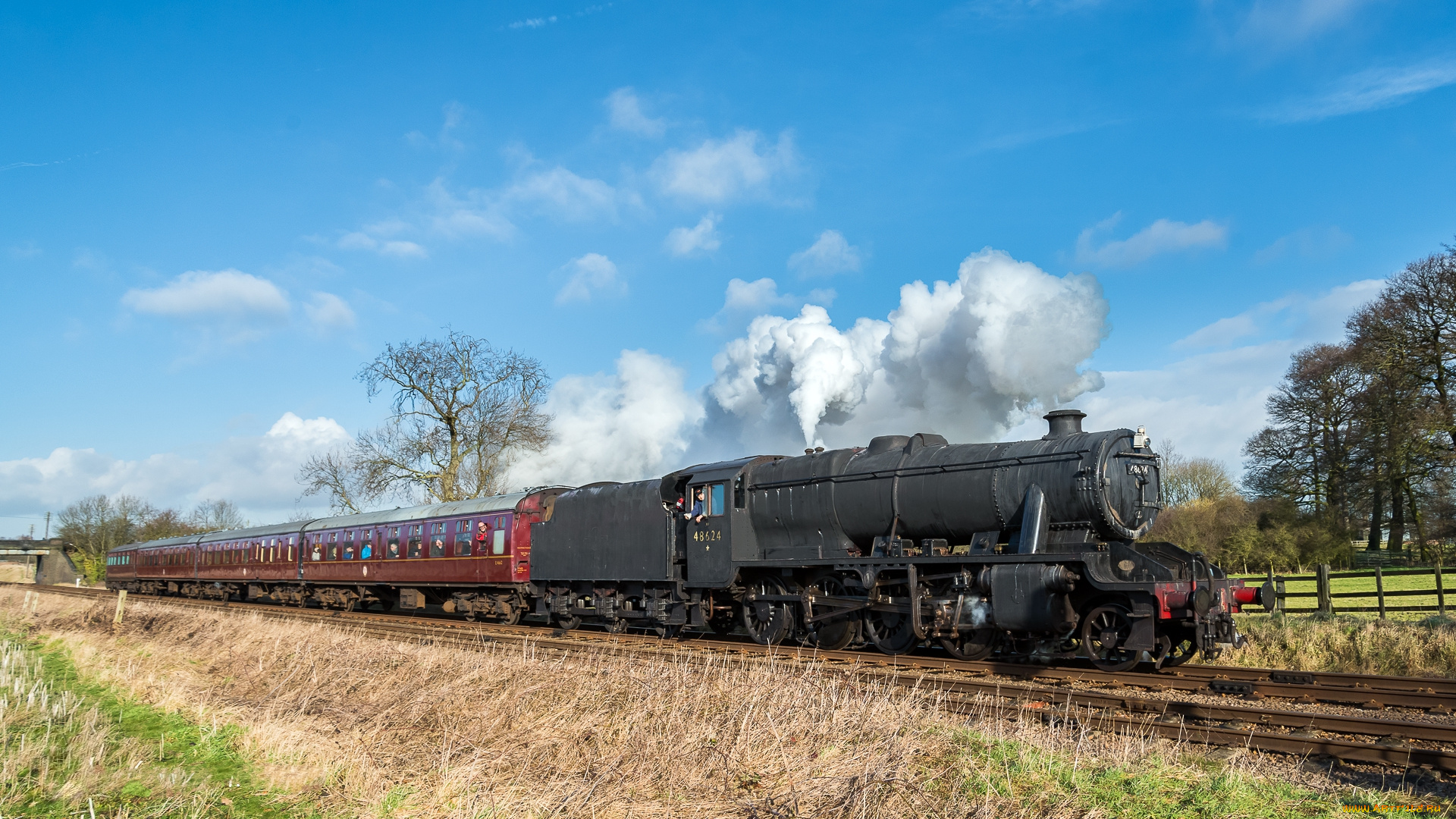техника, паровозы, дорога, паровоз, железная