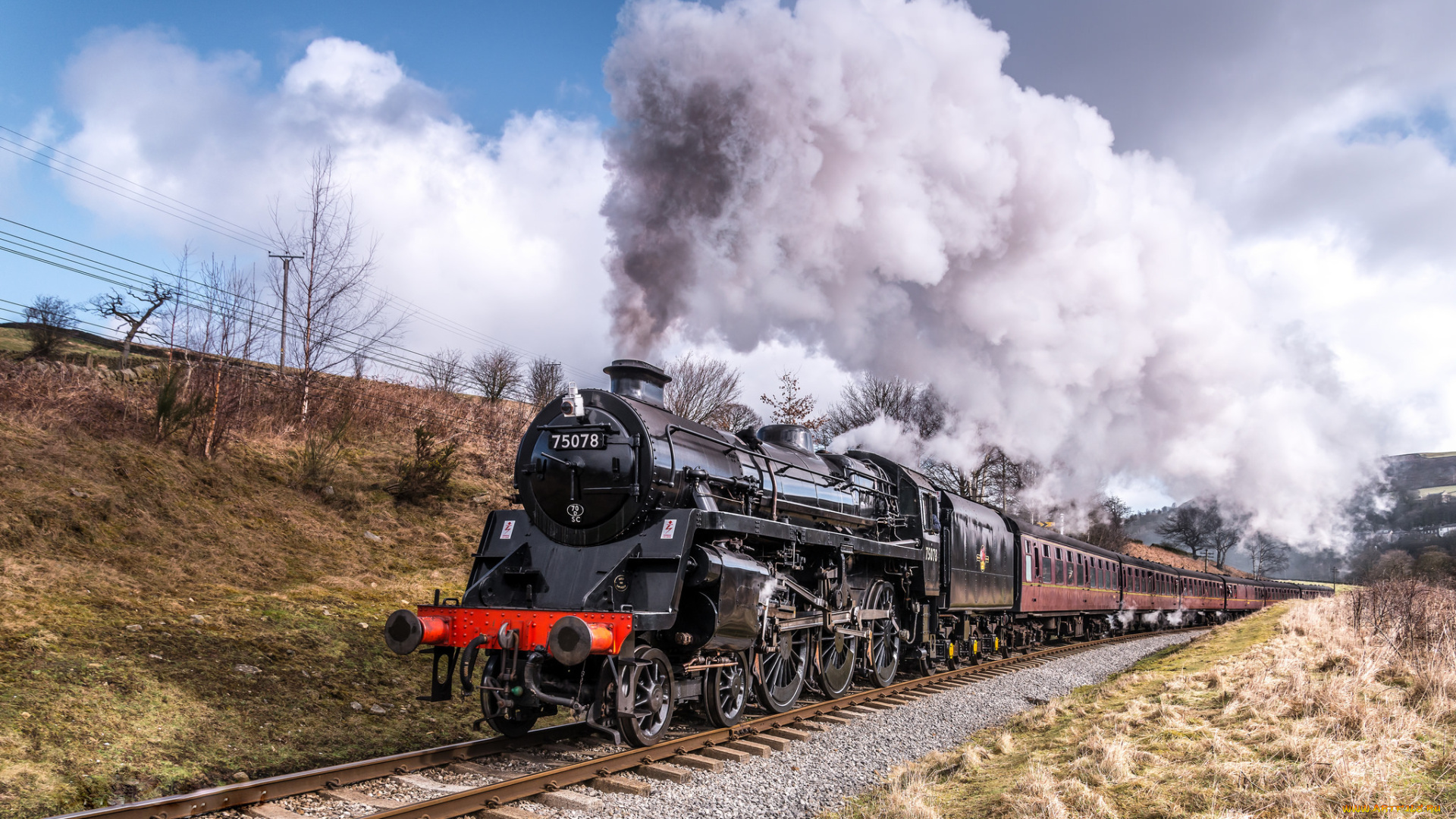 техника, паровозы, дорога, паровоз, железная