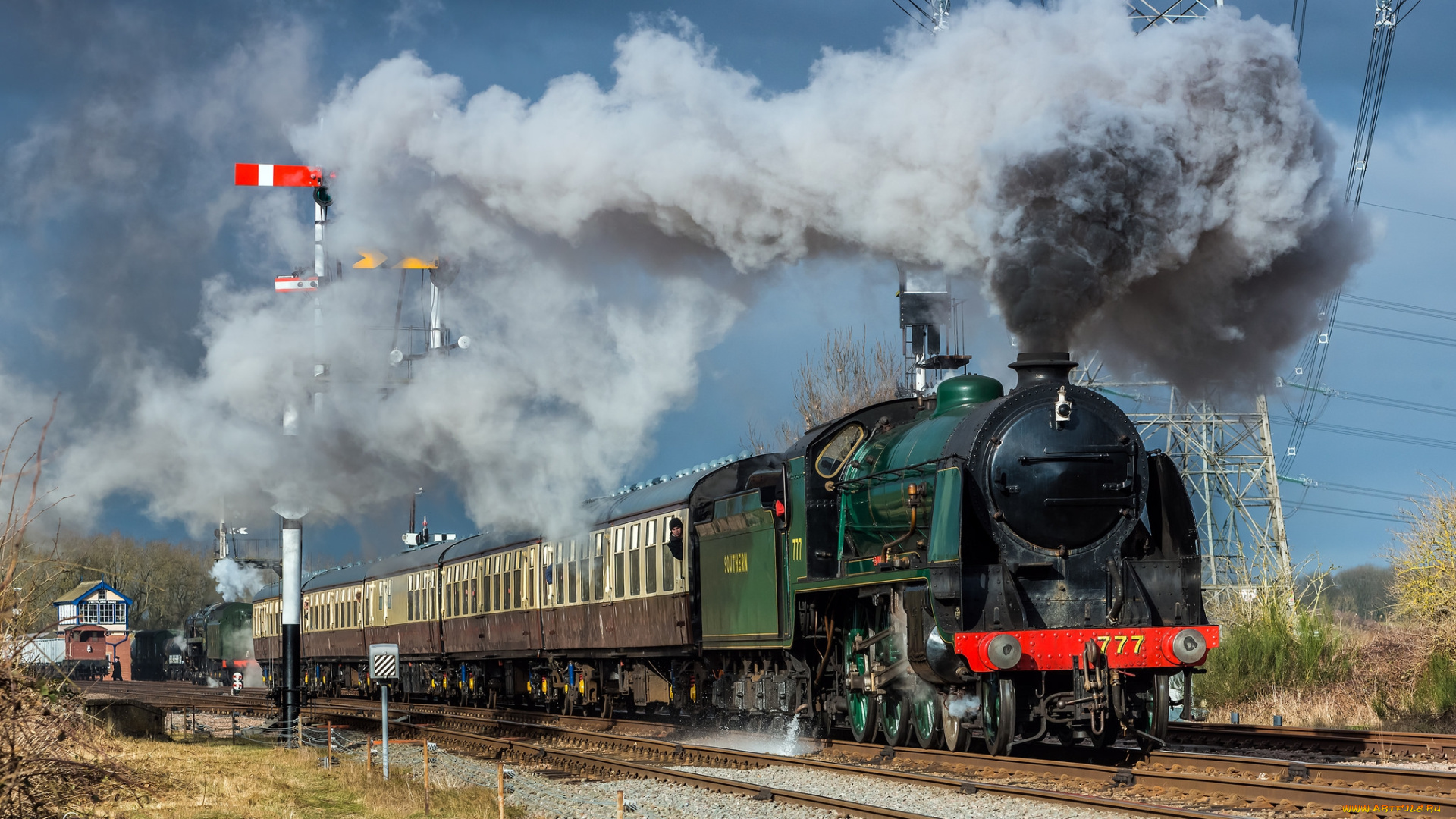 техника, паровозы, дорога, железная, паровоз