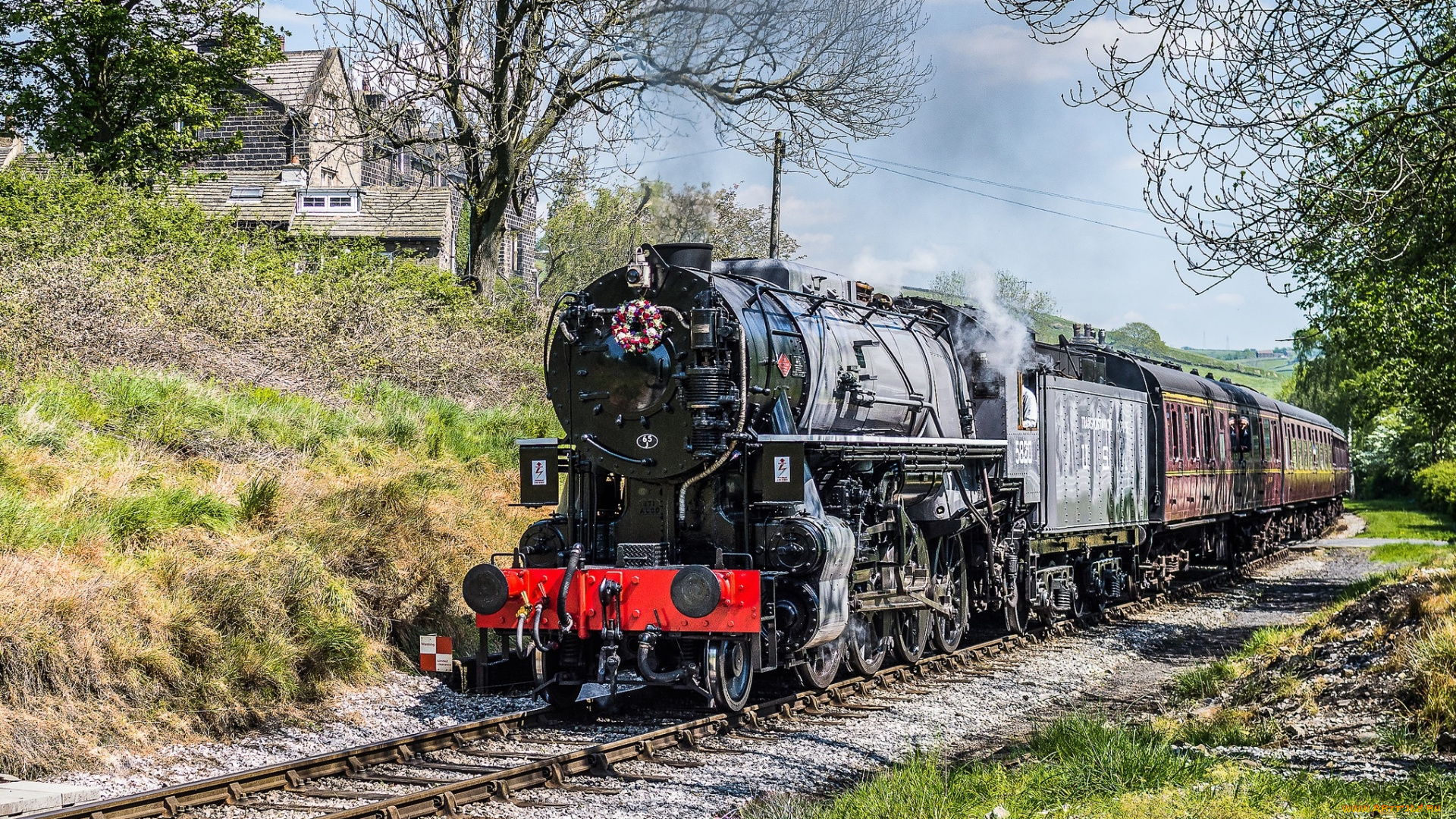 техника, паровозы, паровоз, дорога, железная