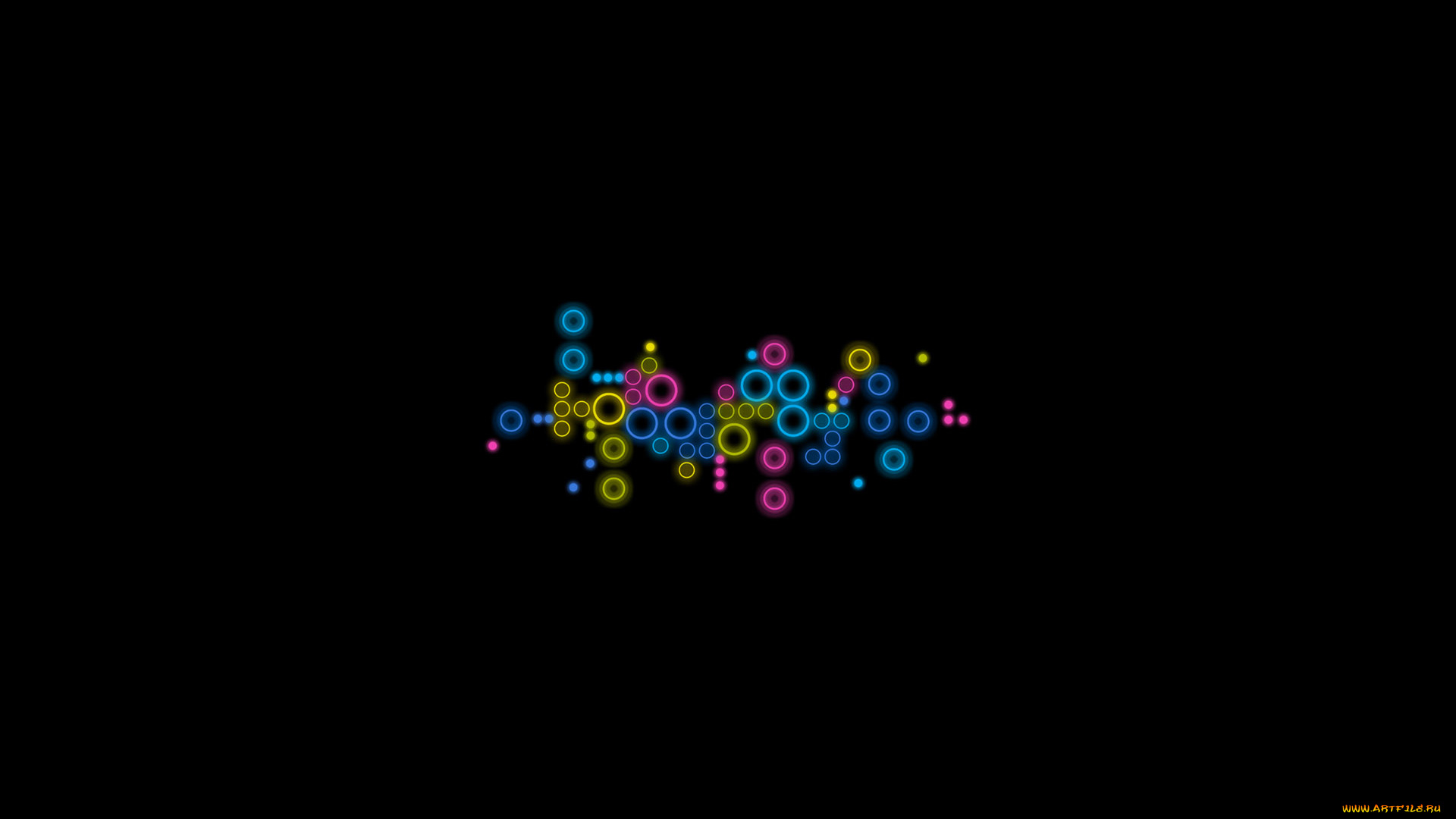 векторная, графика, графика, круги, черный, фон, кольца, абстракция, минимализм