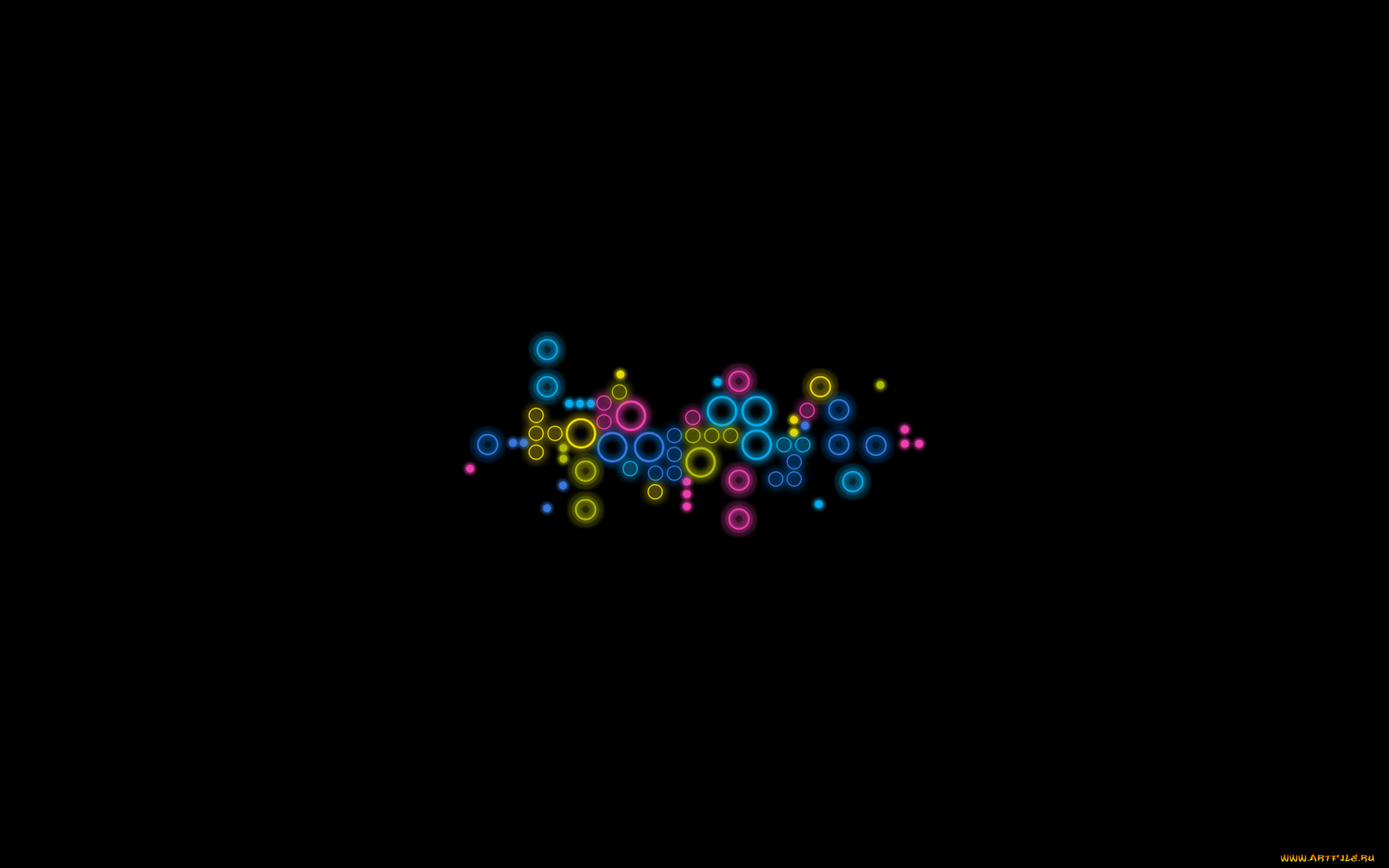 векторная, графика, графика, круги, черный, фон, кольца, абстракция, минимализм