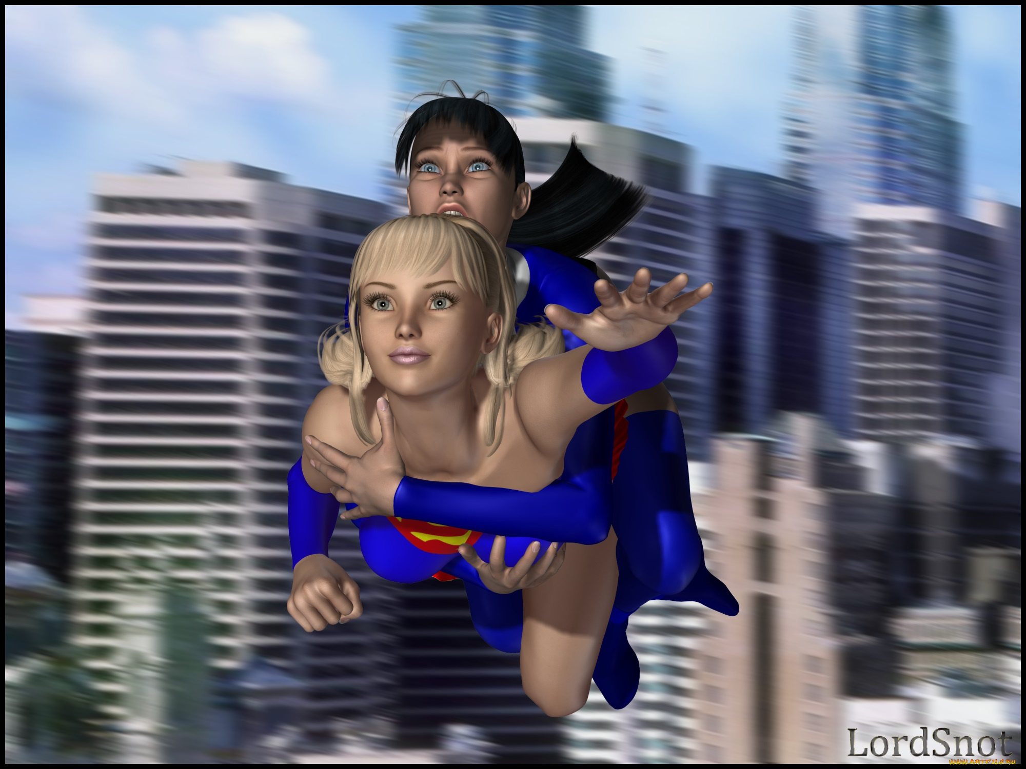 lordsnot, 3д, графика, фантазия, , fantasy, полет, взгляд, фон, девушки