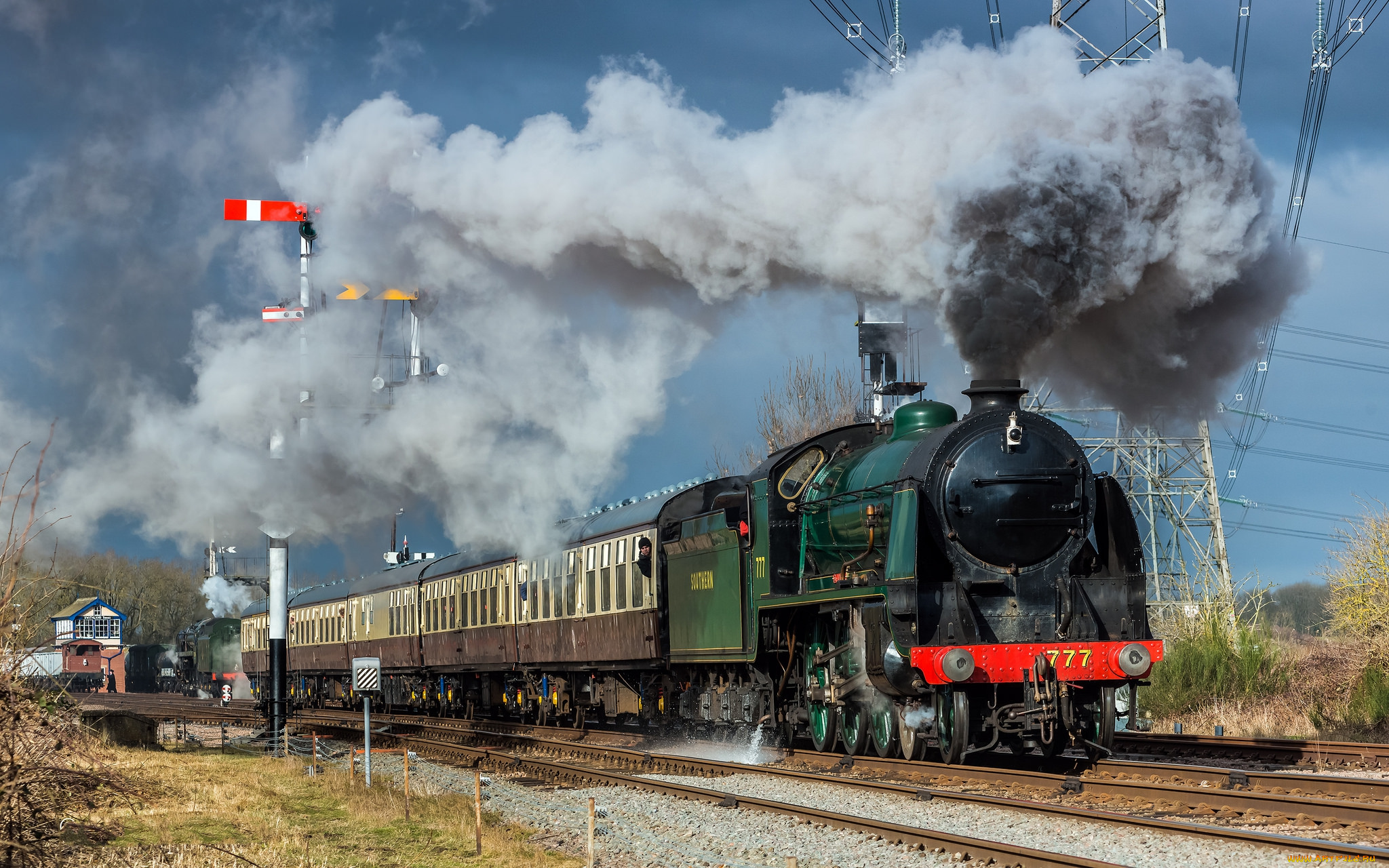 техника, паровозы, дорога, железная, паровоз