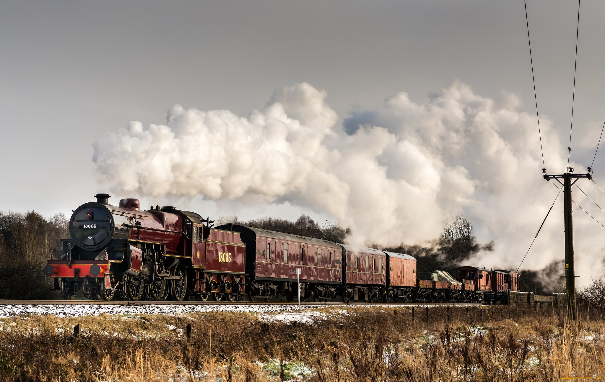 техника, паровозы, паровоз, дорога, железная
