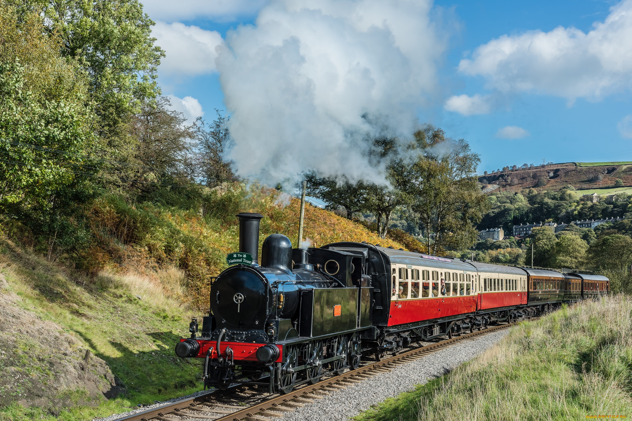 техника, паровозы, паровоз, дорога, железная