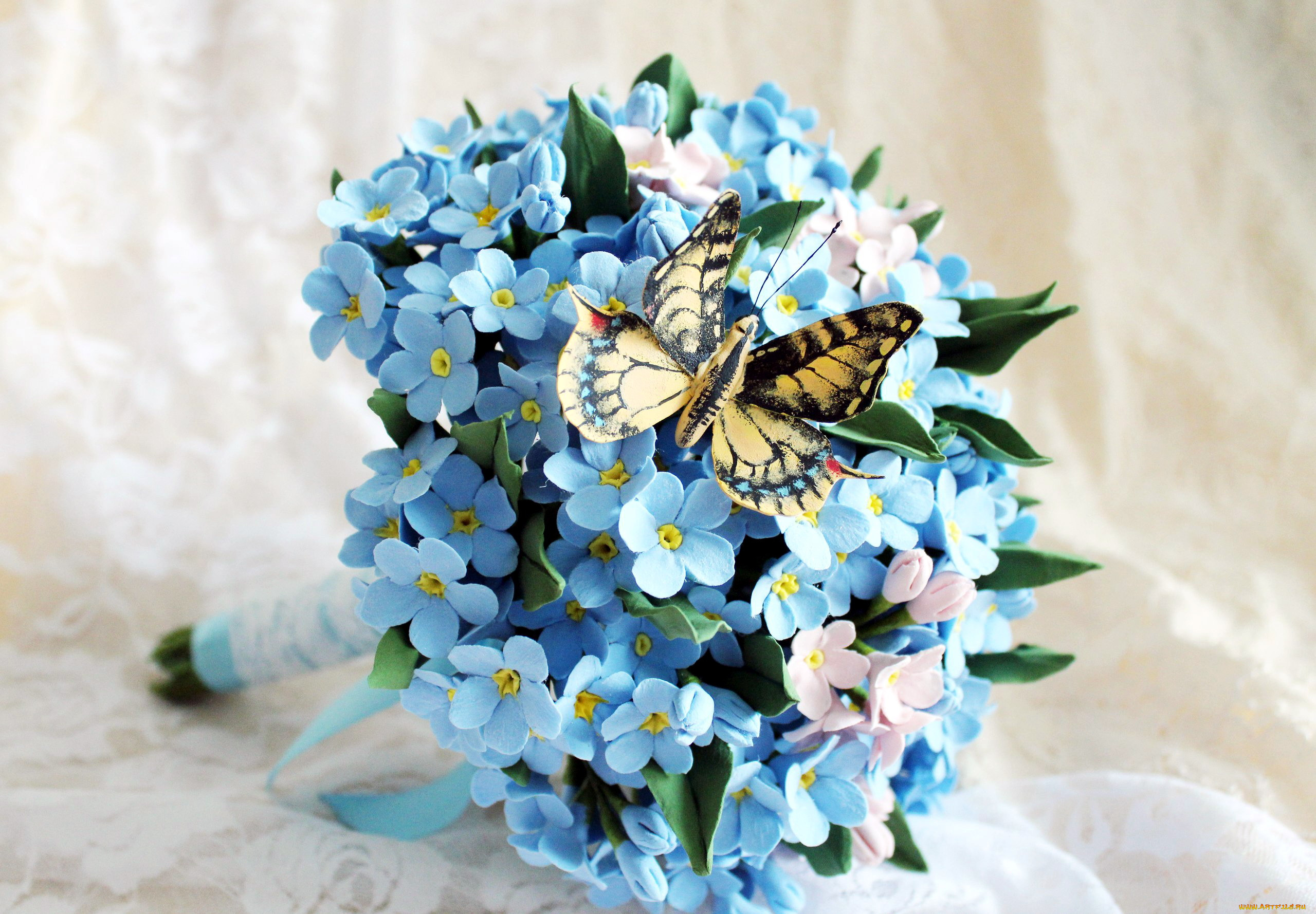 разное, ремесла, , поделки, , рукоделие, бабочка, незабудки