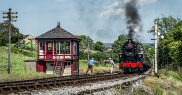 Картинка техника паровозы паровоз дорога железная