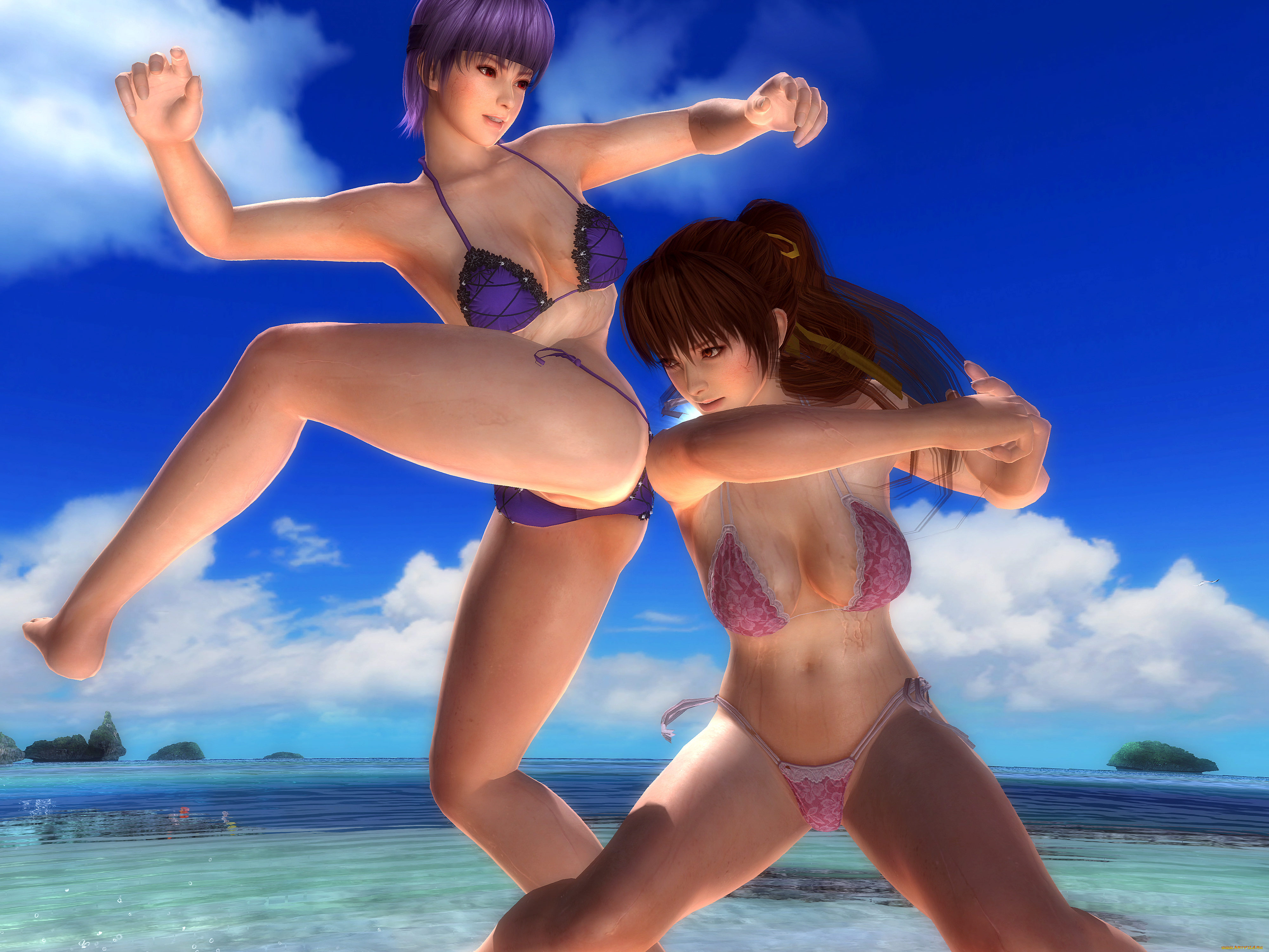 3д, графика, аниме, , anime, фон, взгляд, девушки