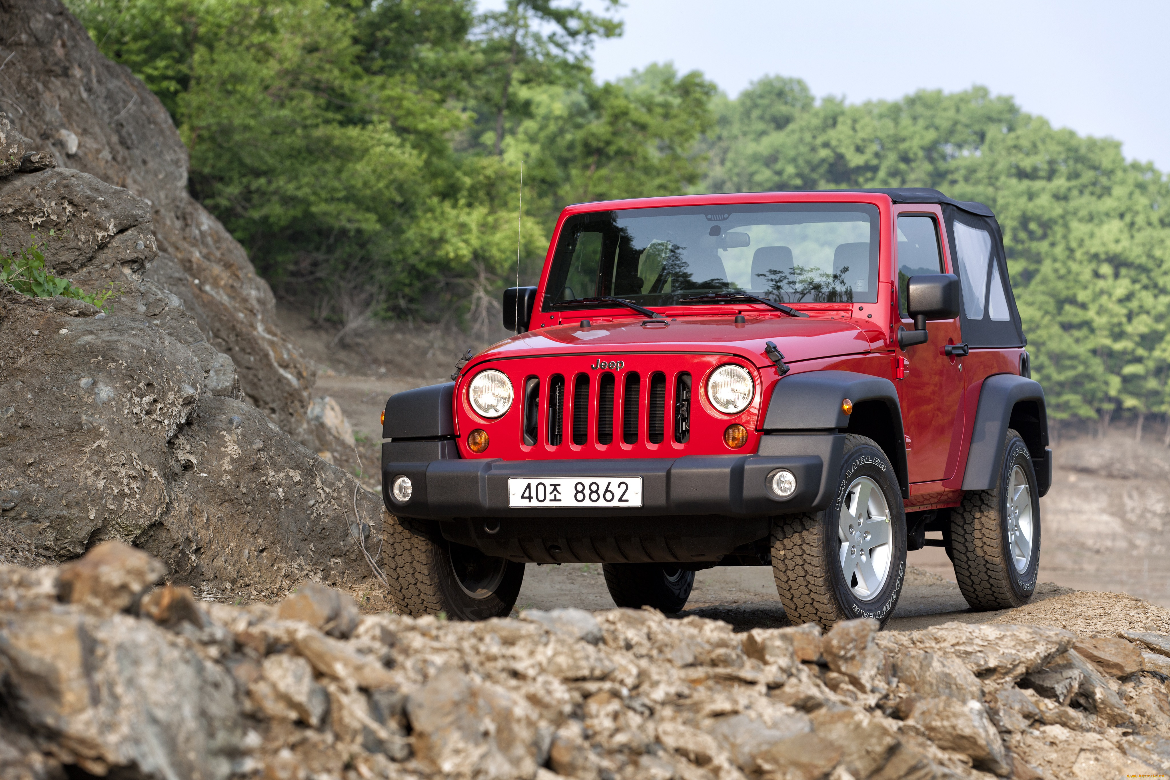 автомобили, jeep, jk, красный, eu-spec, sport, wrangler