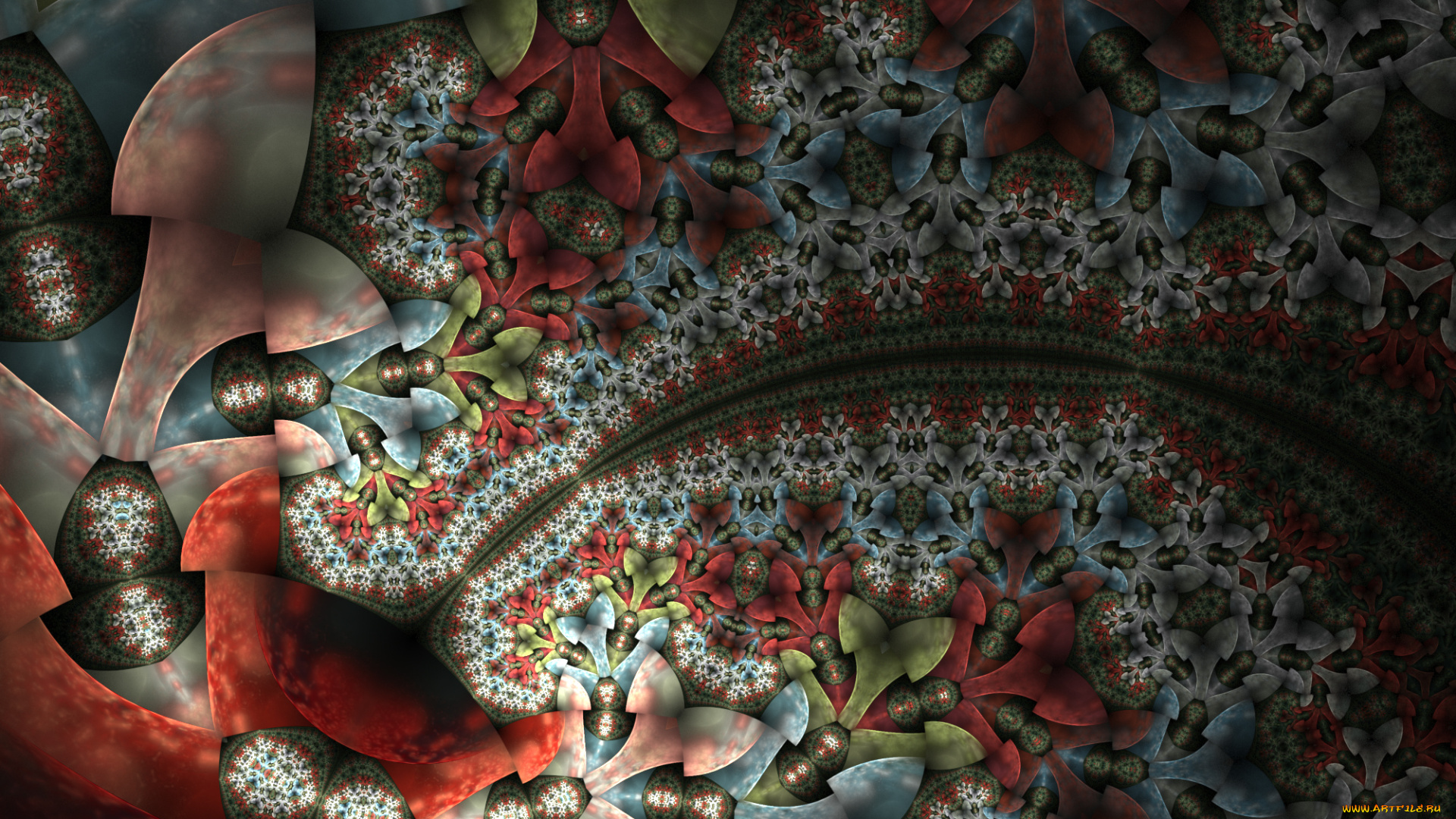 3д, графика, фракталы, , fractal, узор, фон, цвета