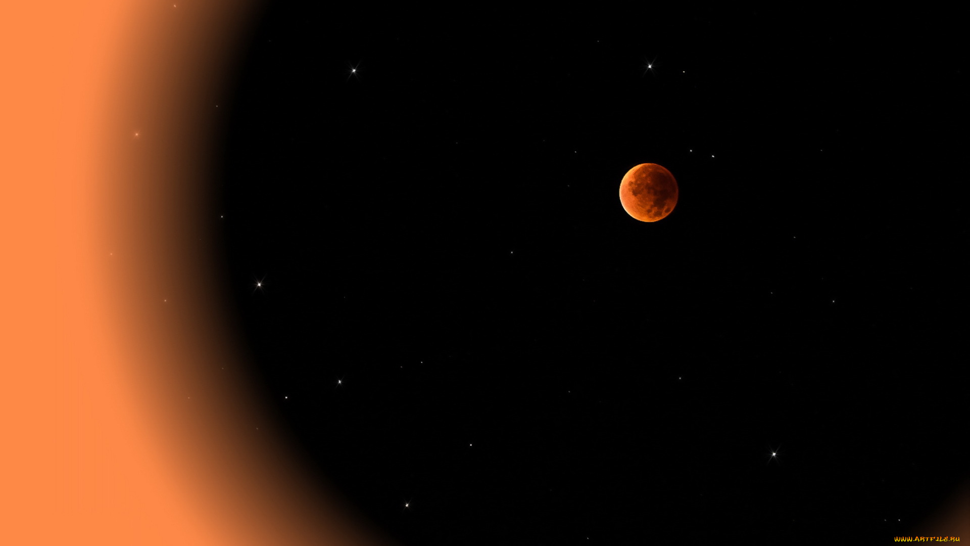 космос, арт, звезды, галактика, вселенная, планета