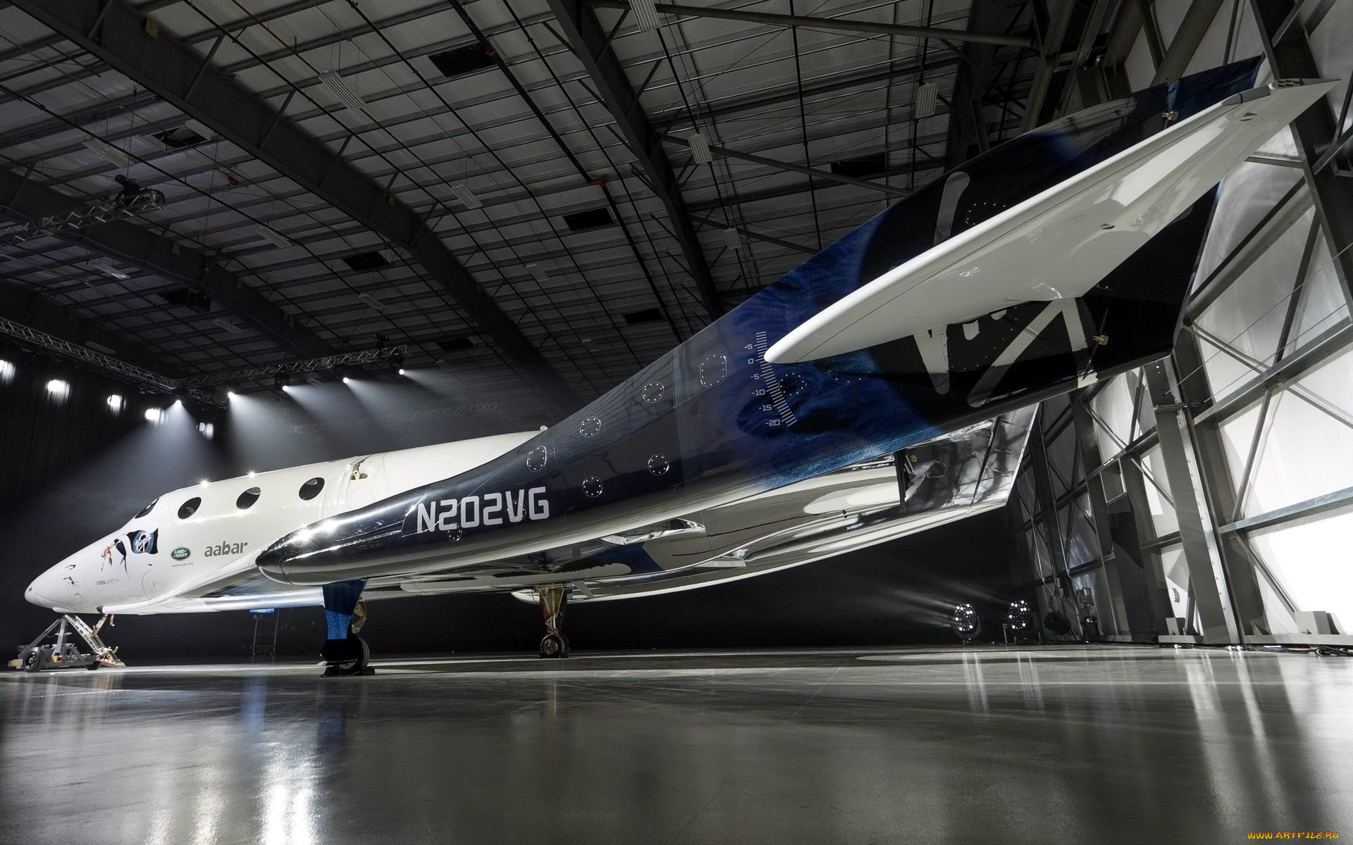 virgin, galactic, spaceship, two, vss, unity, авиация, экспериментальные, самолёты, свет, самолет, ангар