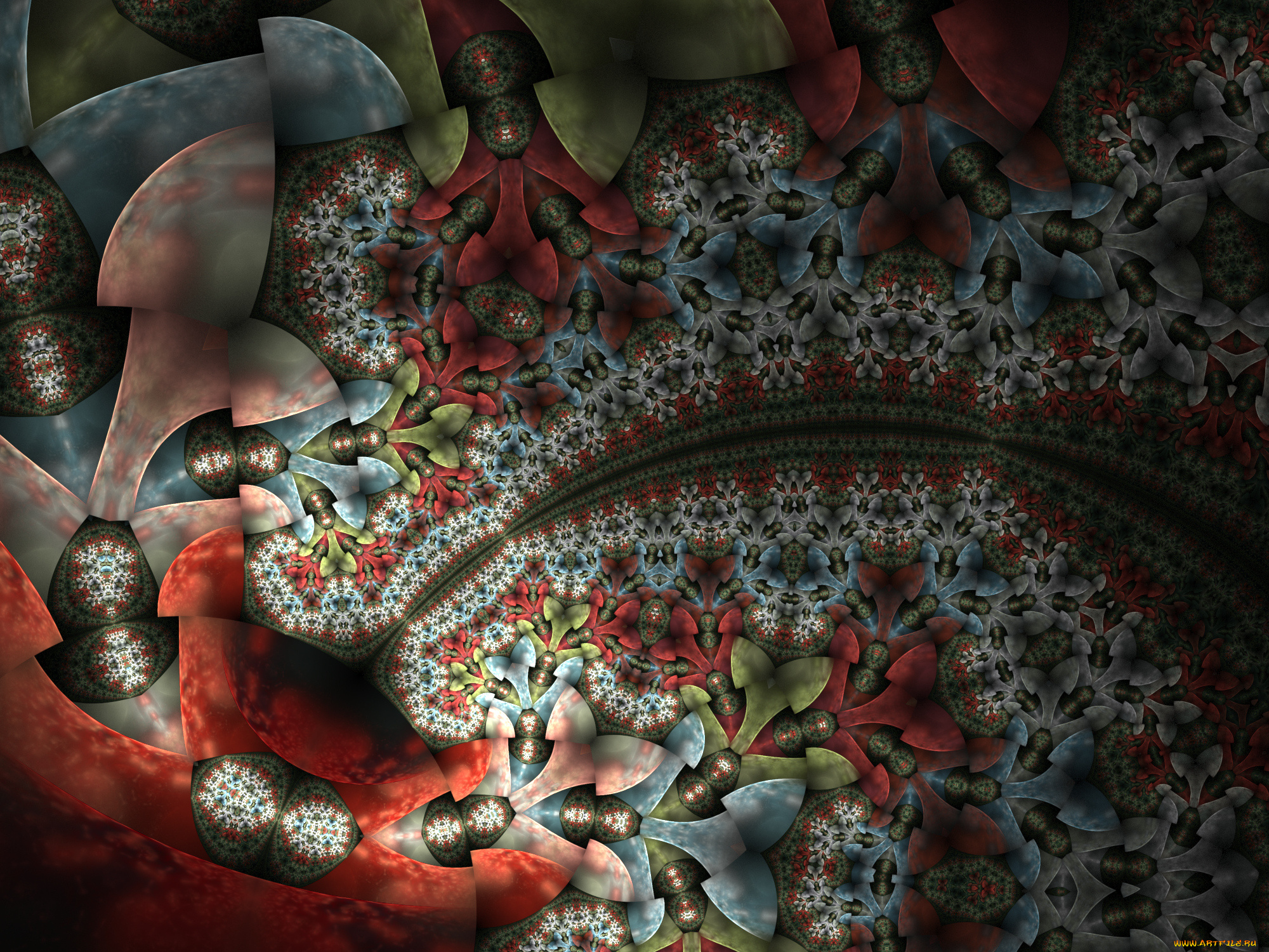 3д, графика, фракталы, , fractal, узор, фон, цвета